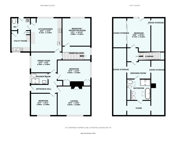 St. Stephens,, Ropers Lane, Budleigh Salterton floorplan