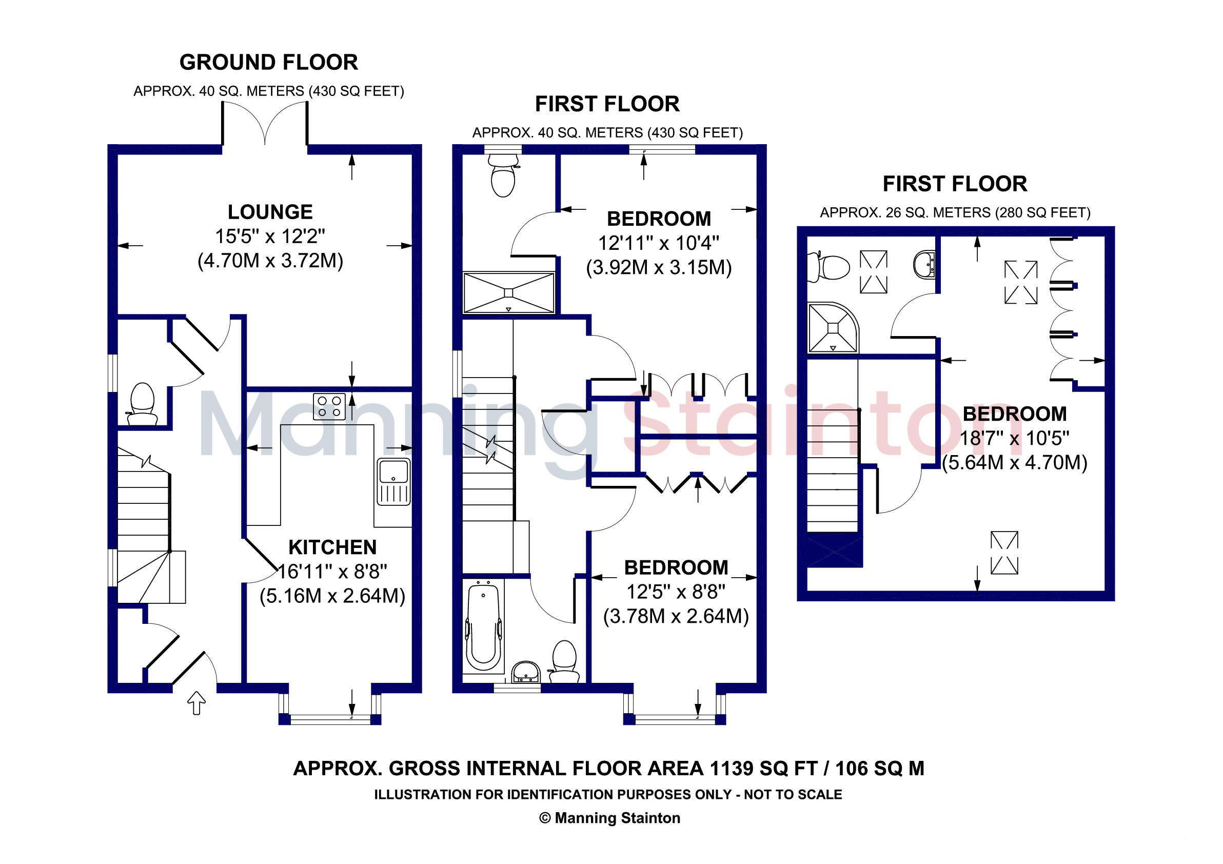 58, Round Hill Road, West Yorkshire floorplan