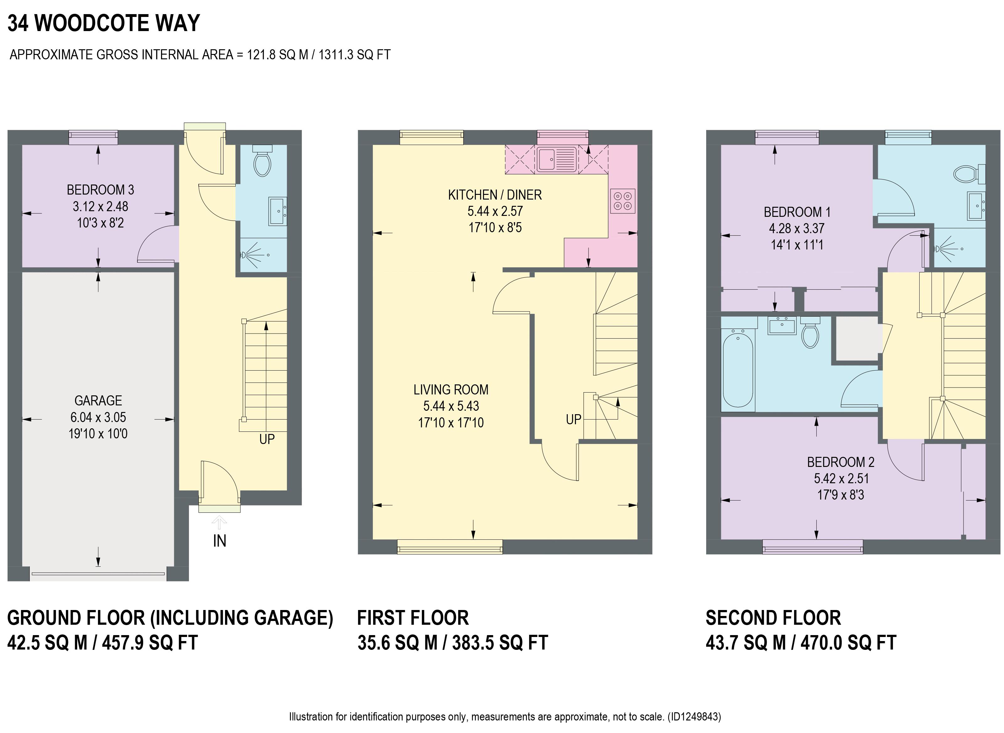 34, Woodcote Way, Chesterfield floorplan