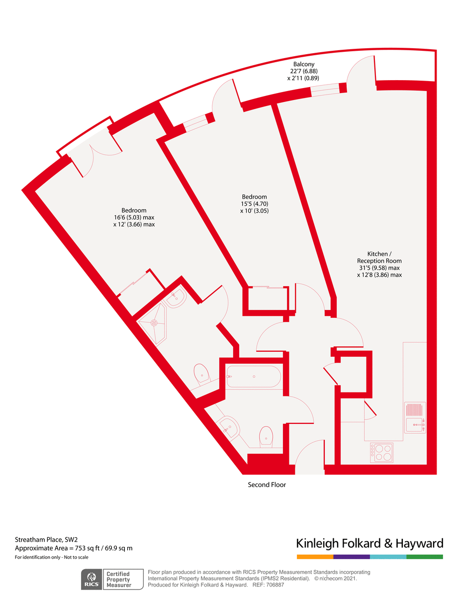 Flat 9, 30, Streatham Place, London floorplan