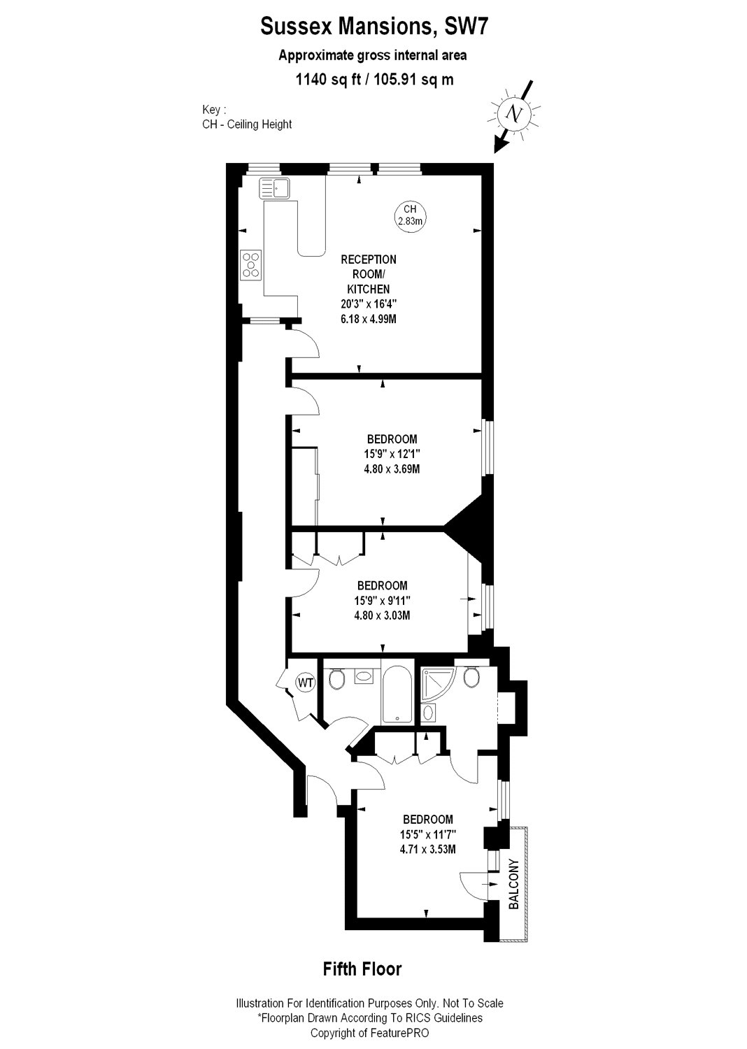 3 Bedrooms Flat to rent in Old Brompton Road, South Kensington, London SW7