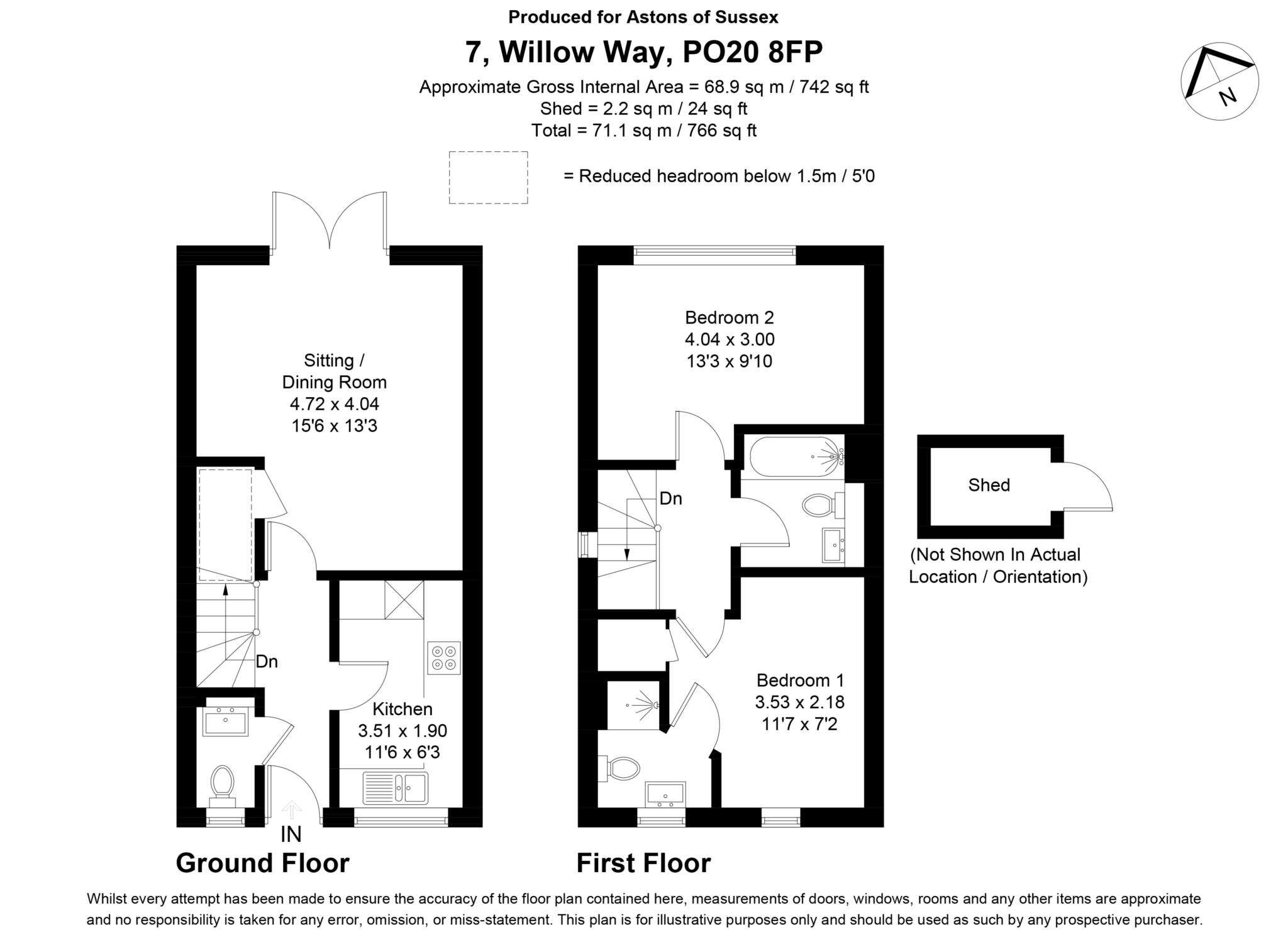 7, Willow Way, Chichester floorplan