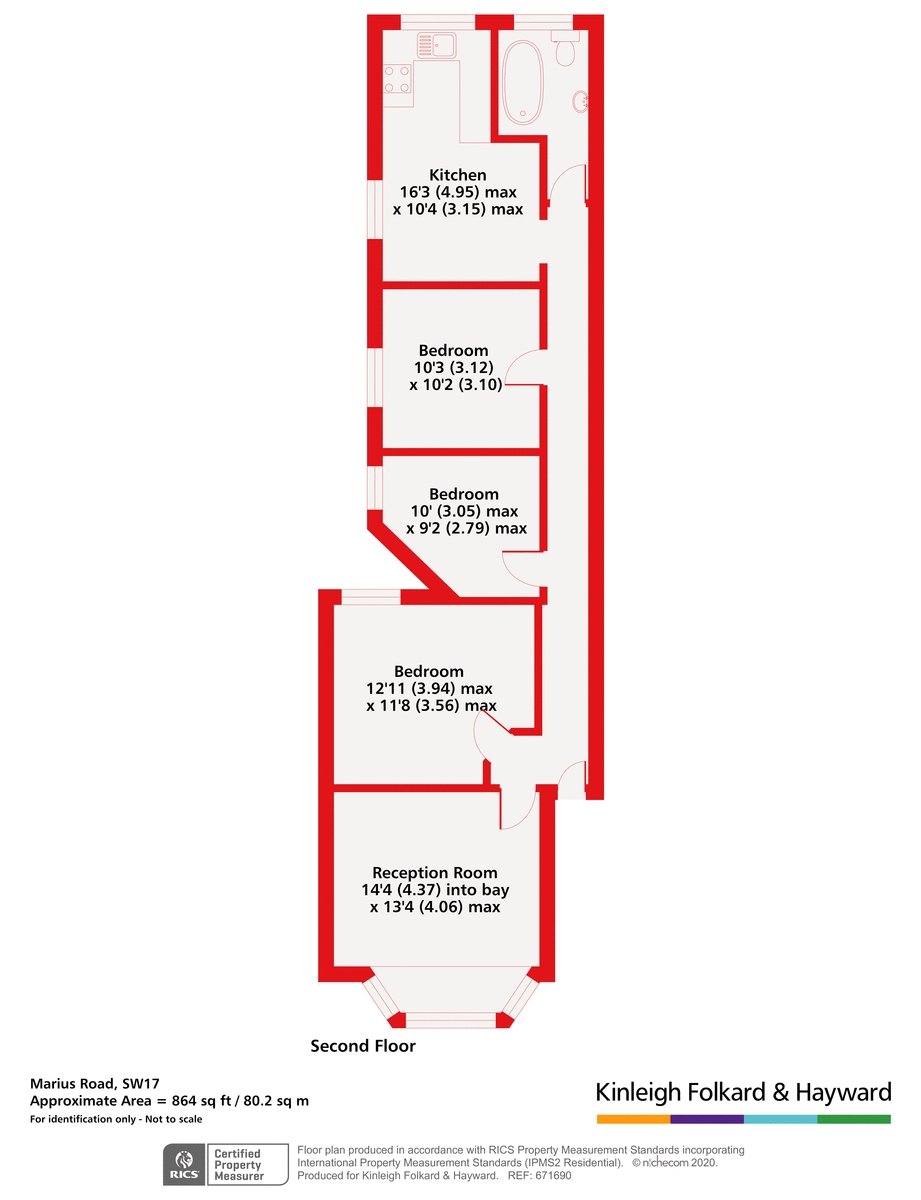 Flat 17, Upper Tooting Park Mansion,, Marius Road, London floorplan
