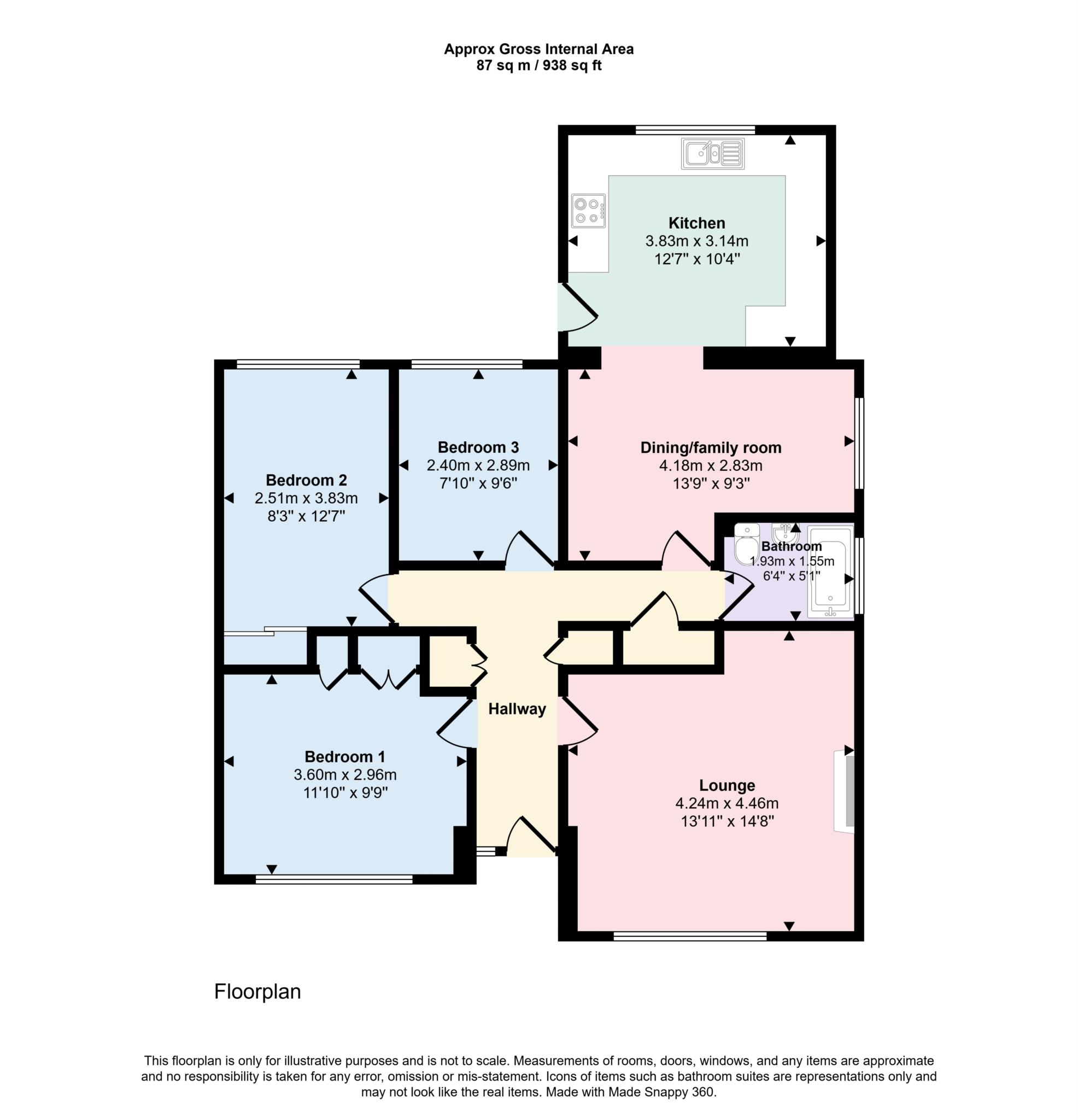 38, Elm Grove, Nairn floorplan