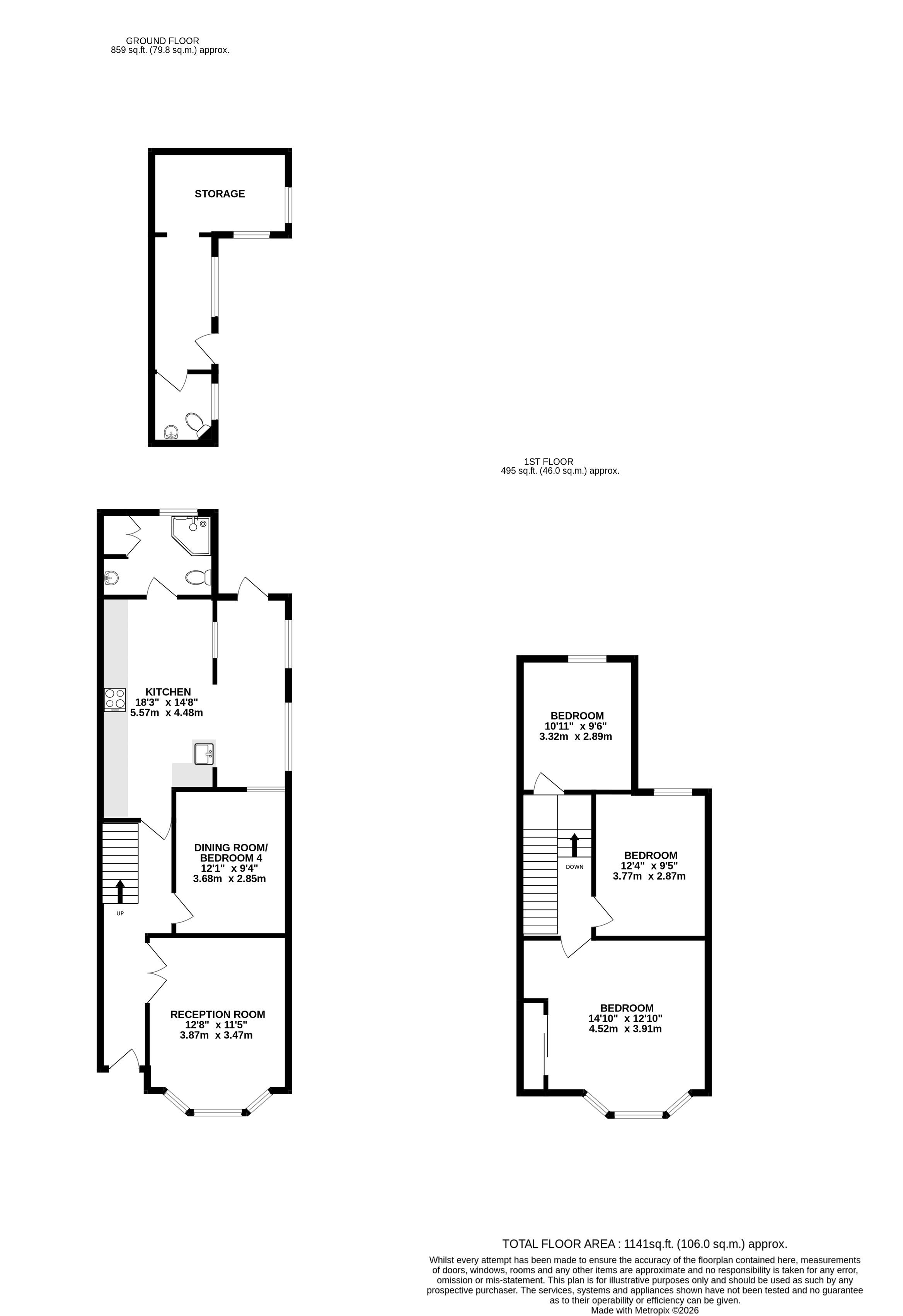 154, Grosvenor Road, Hampshire floorplan