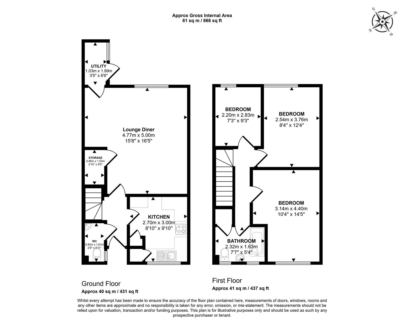19, Penfield Close, Manchester floorplan
