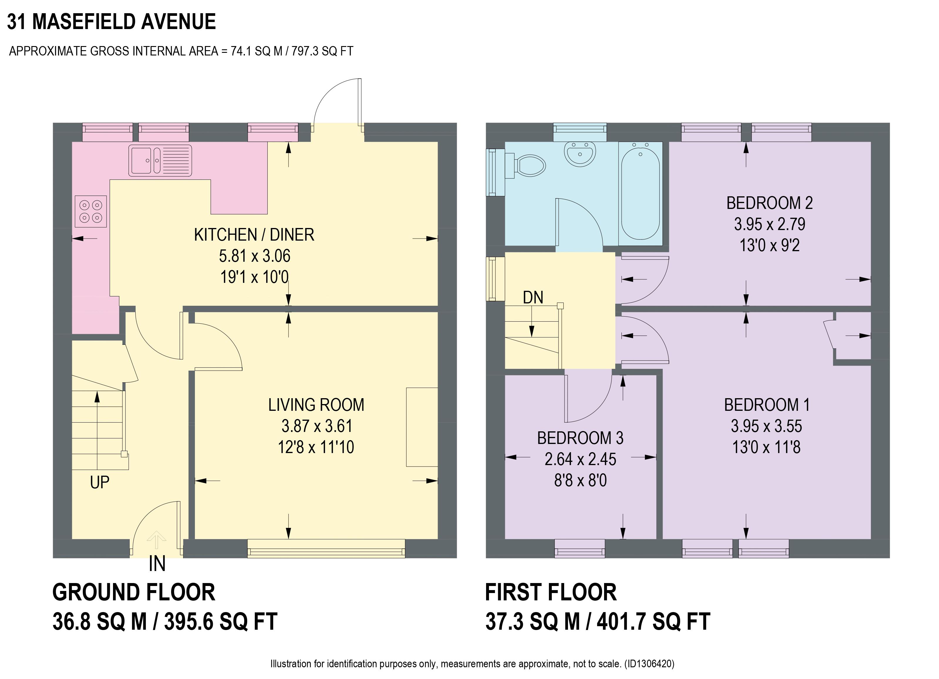 31, Masefield Avenue, Chesterfield floorplan