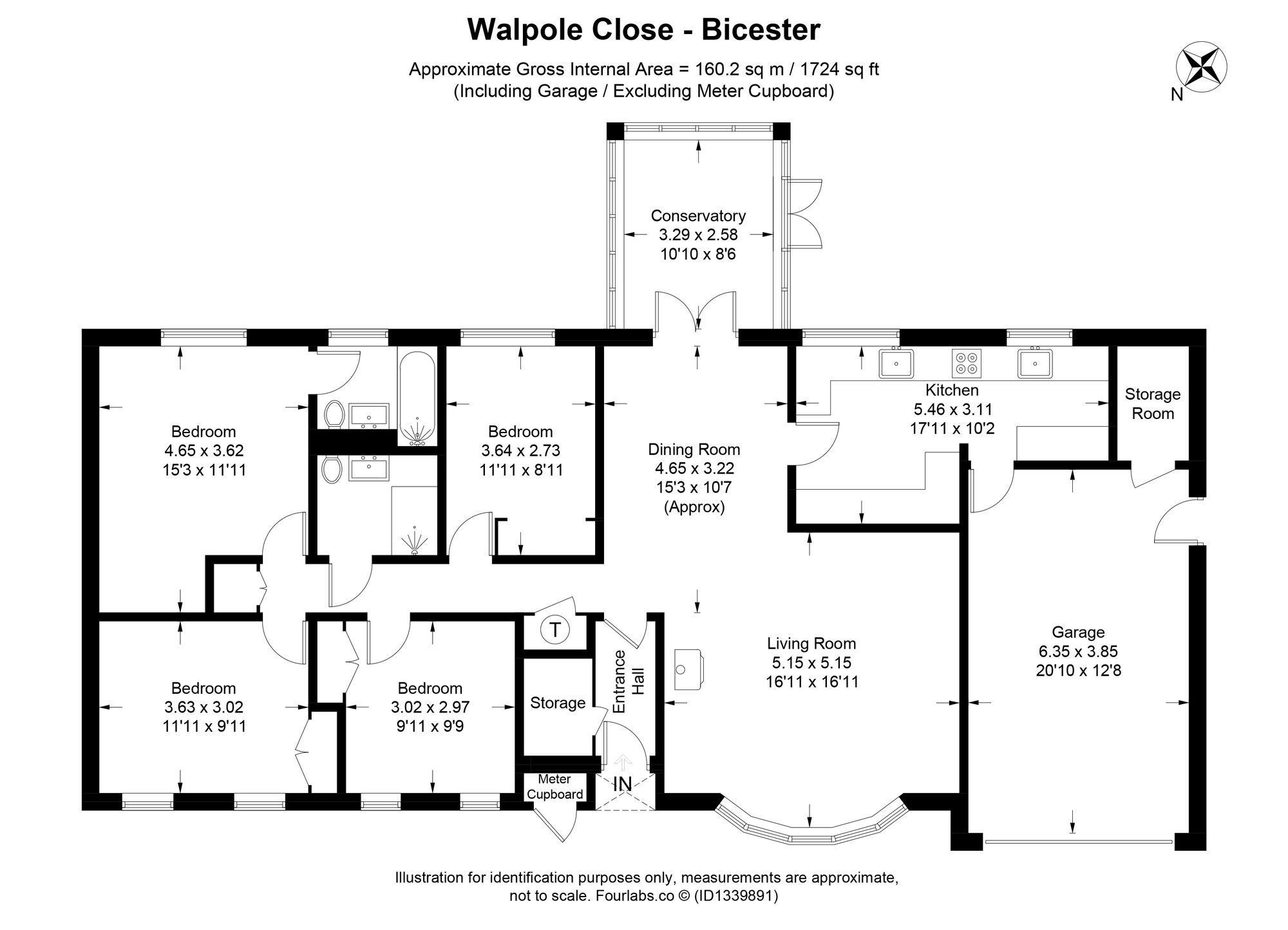 4 Walpole Close, Bicester floorplan