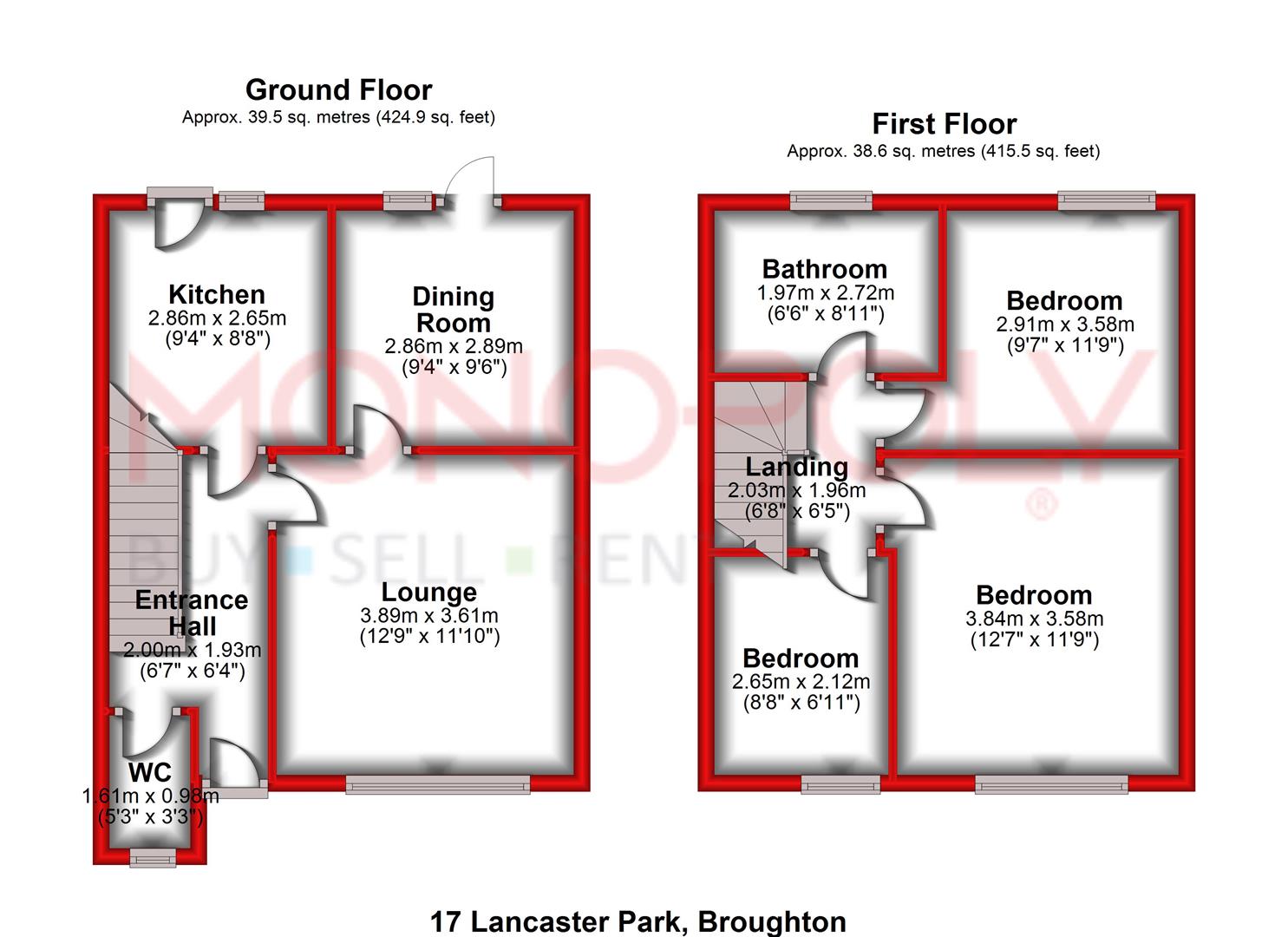 3 Bedrooms Terraced house for sale in Lancaster Park, Broughton, Chester CH4