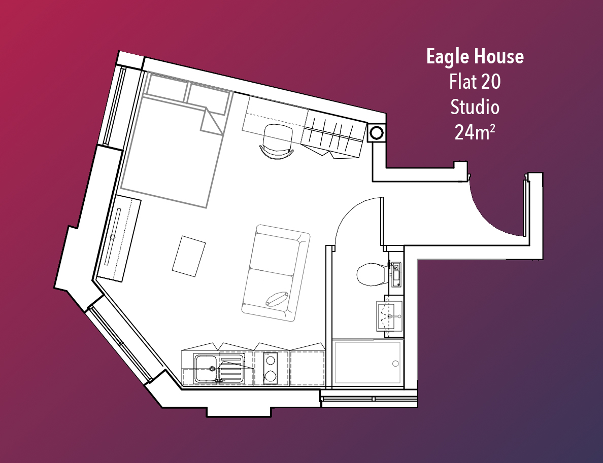 0 Bedrooms Studio to rent in Eagle House, 11 Blackfriars Road, Manchester M3