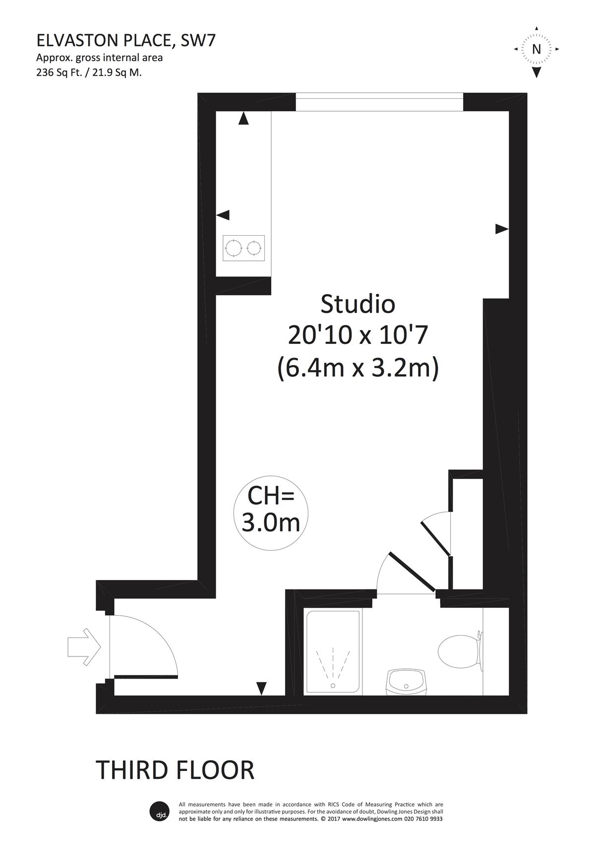 0 Bedrooms Studio to rent in Elvaston Place, London SW7