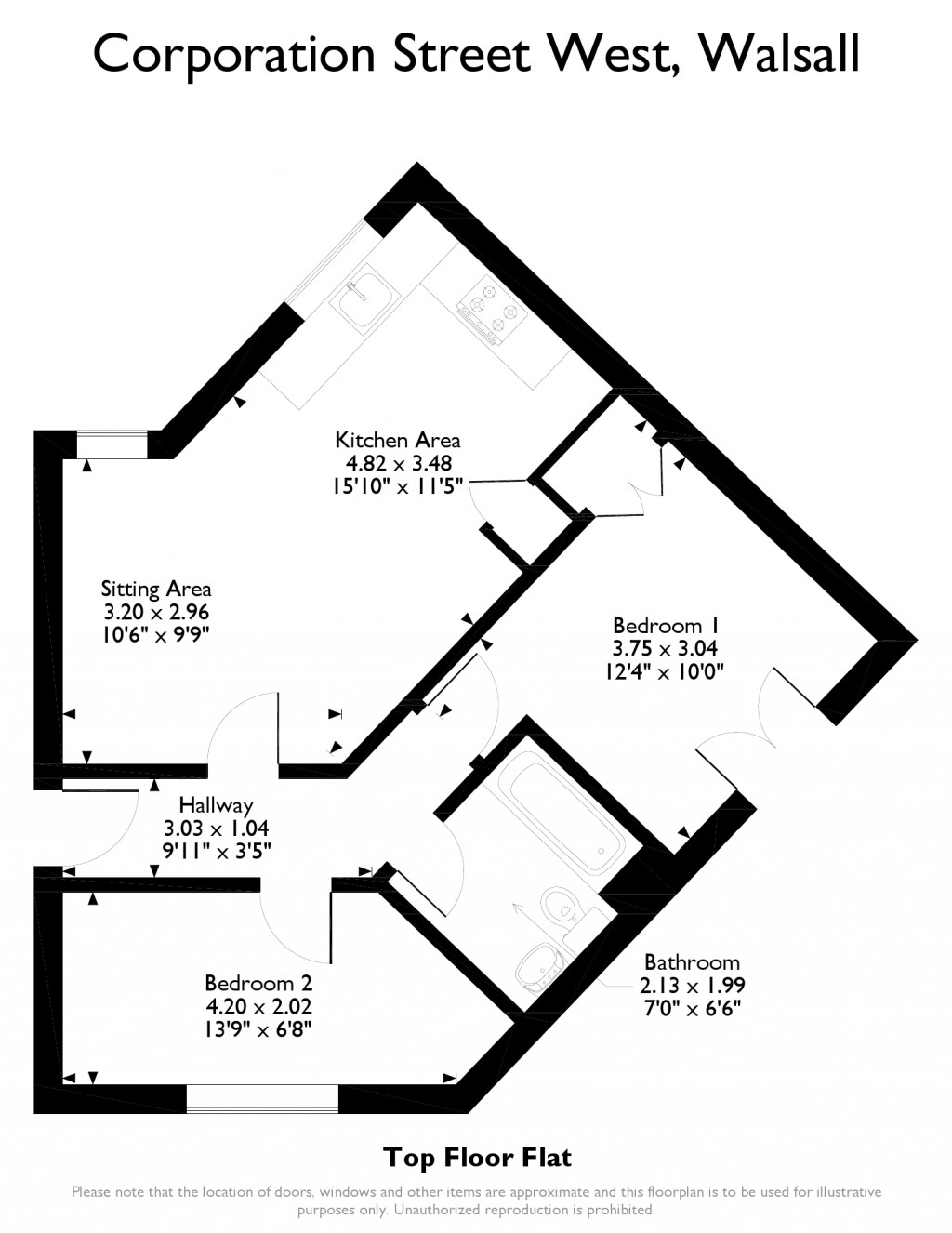 2 Bedrooms Flat for sale in Corporation Street West, Walsall WS1