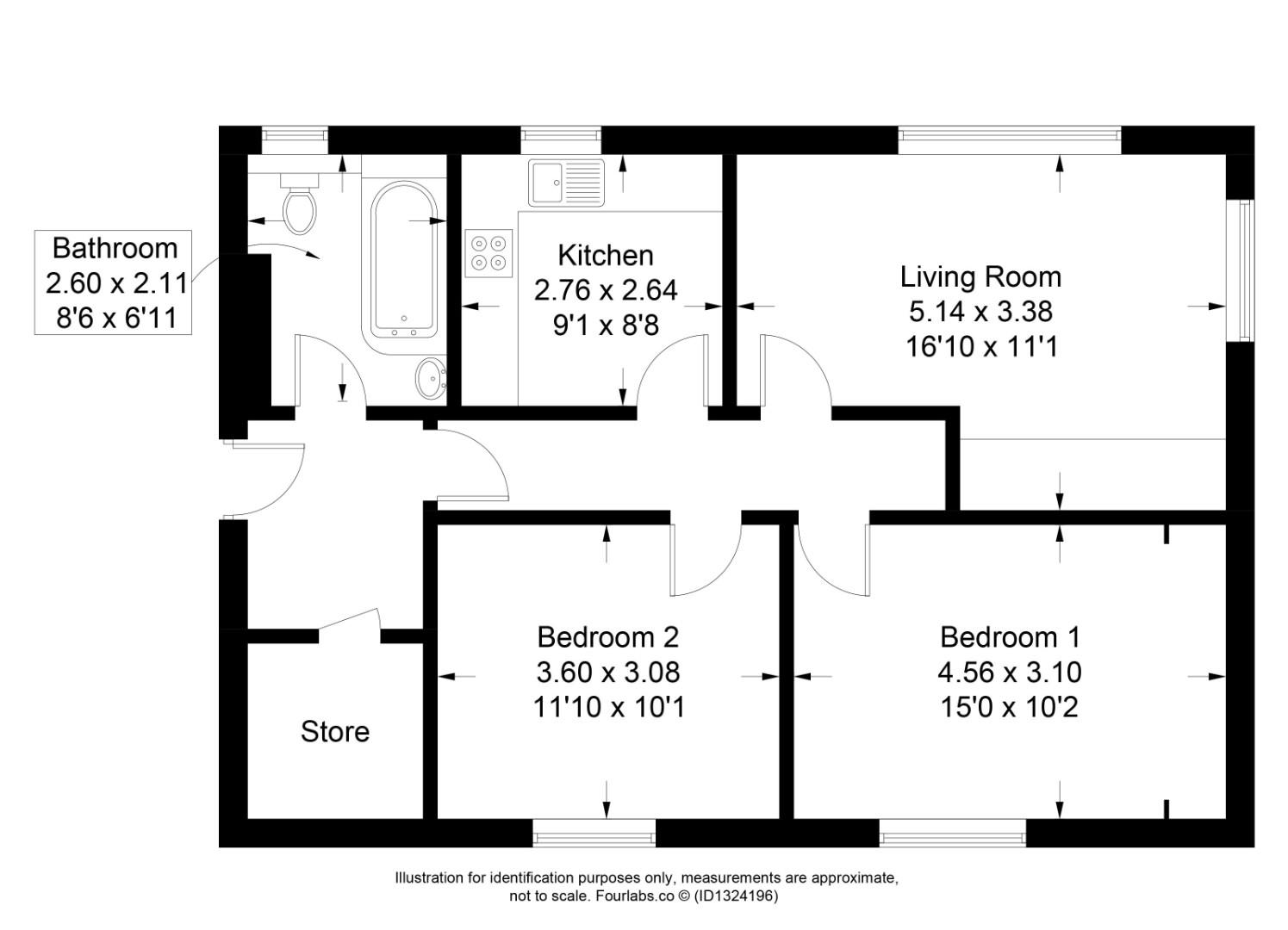 62 Alexander Rise, Alexander Road, Glenrothes floorplan