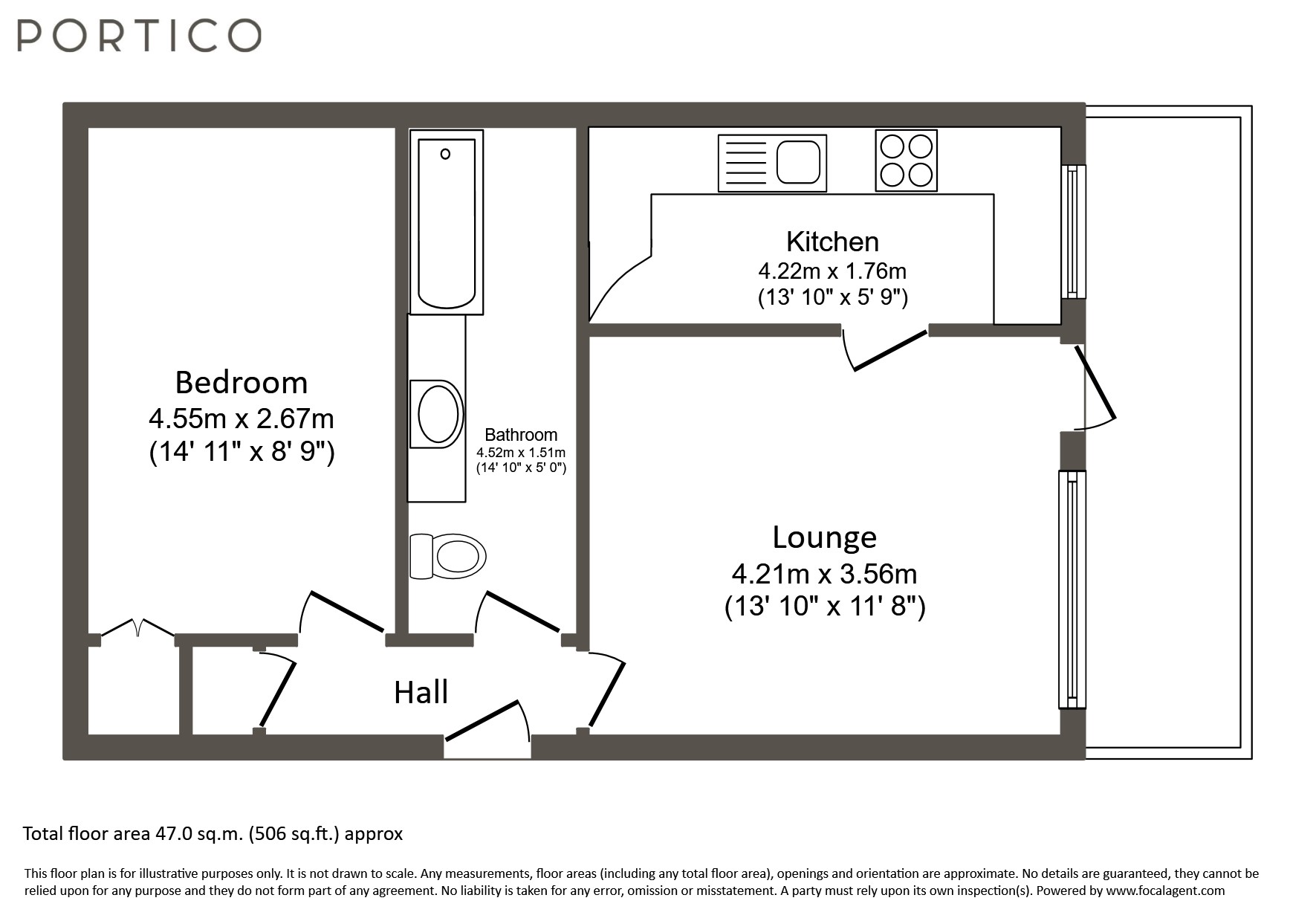 Flat 137, Goulden House, Bullen Street, London floorplan