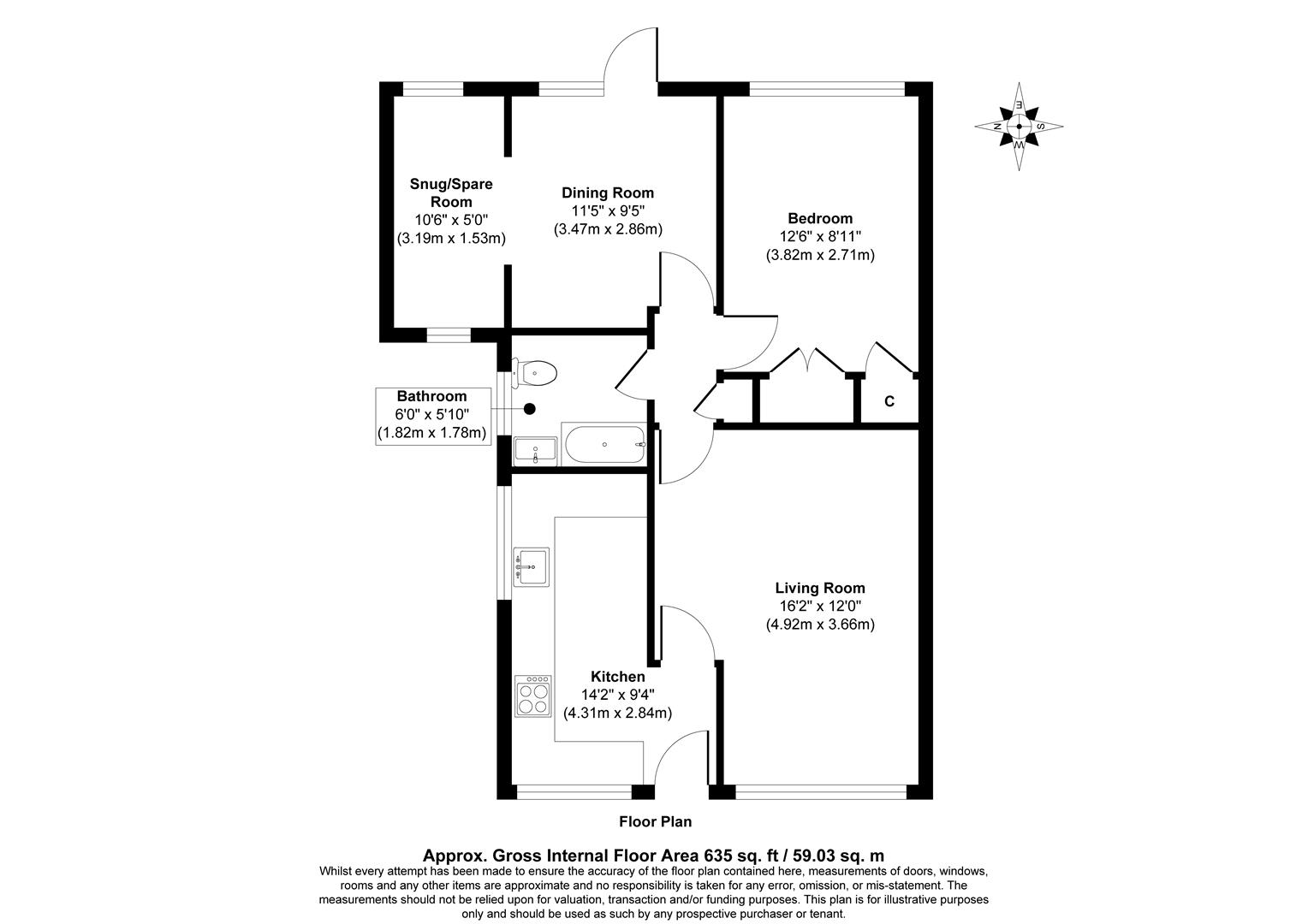 6, Toll Bar Road, Grantham floorplan