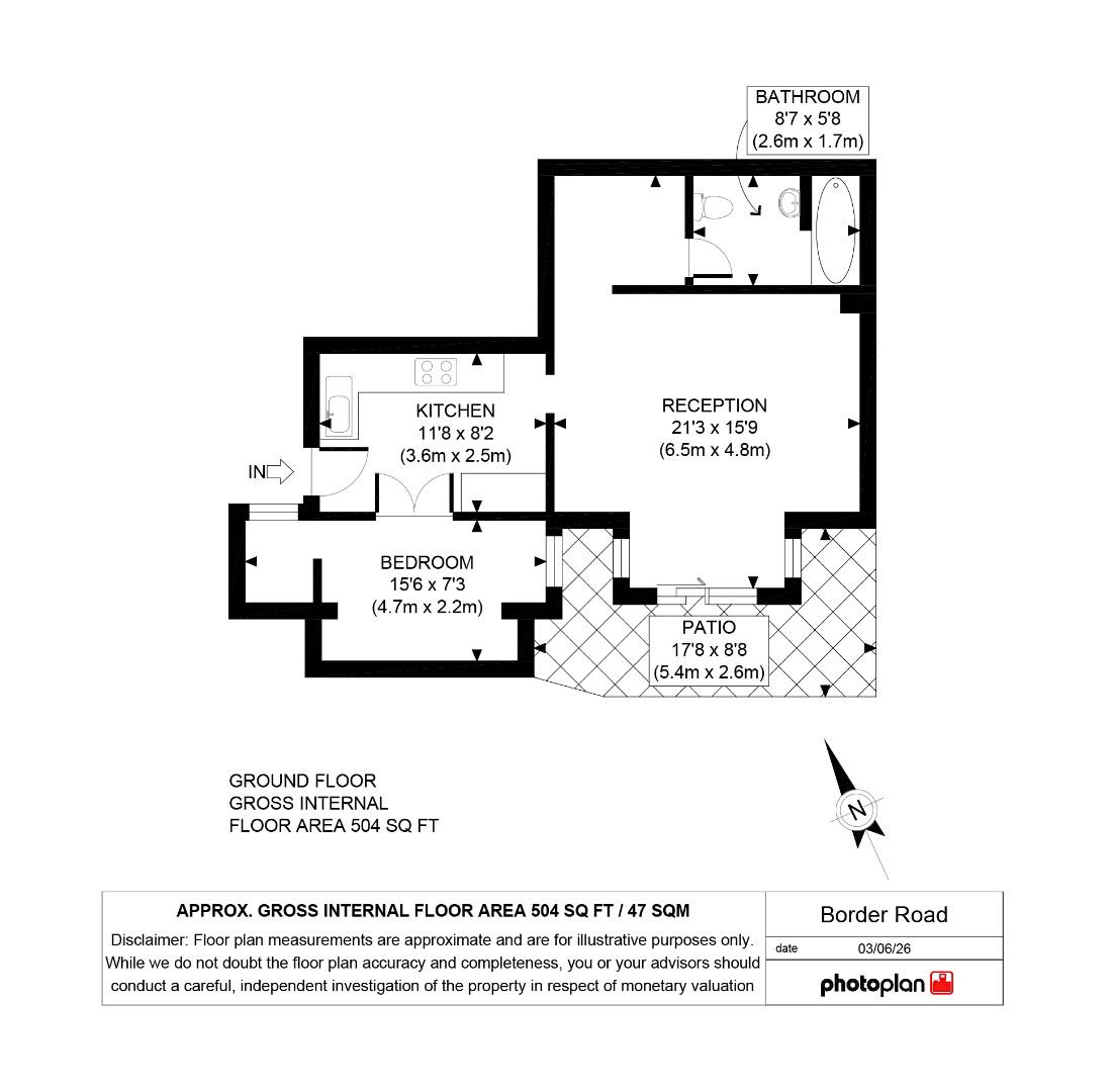 Flat 4, 18a, Border Road, London floorplan