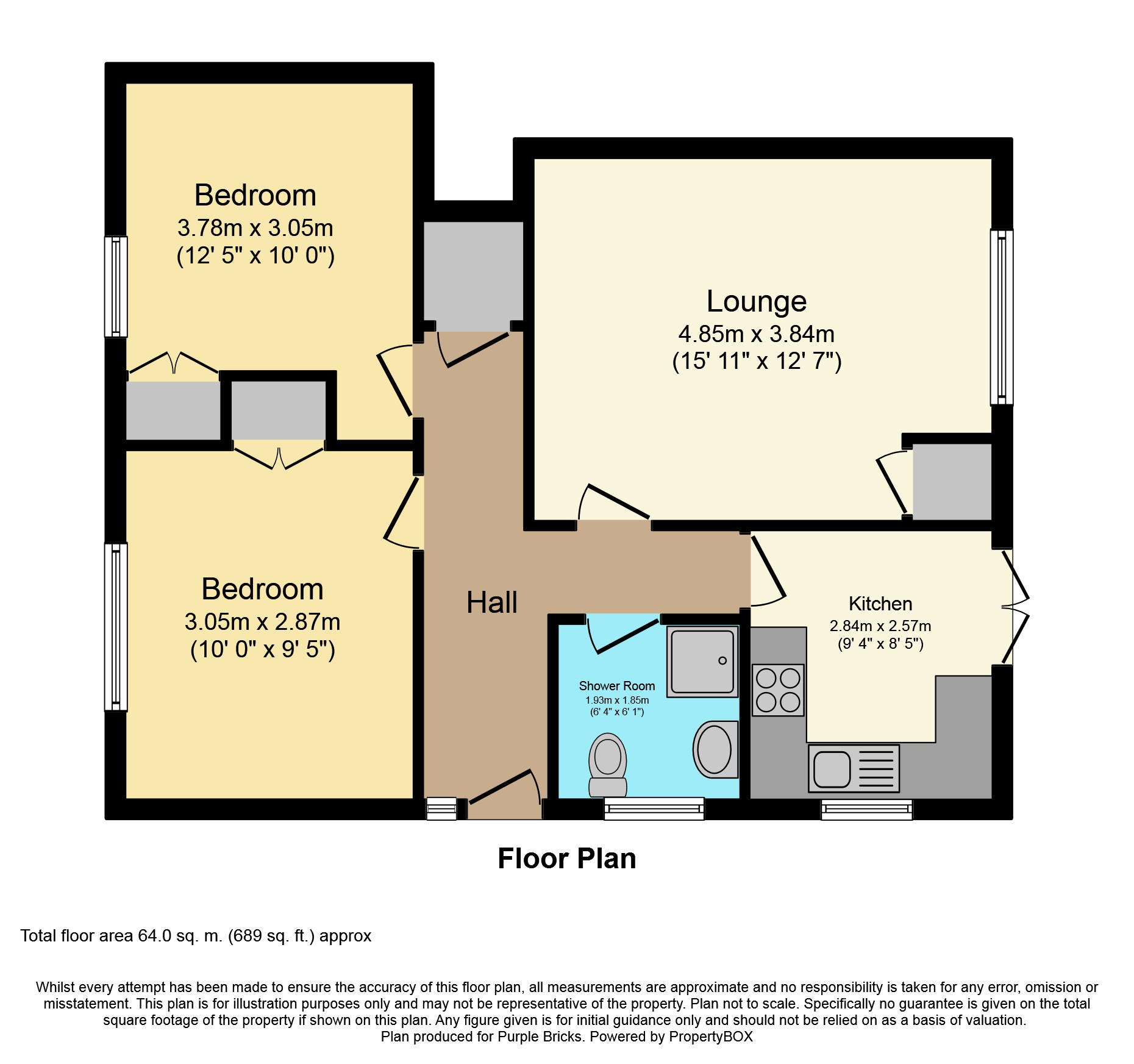 2 Bedrooms Flat for sale in Briardene, Laurieston FK2