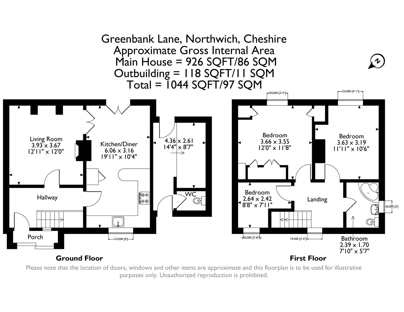 72, Greenbank Lane, Northwich floorplan