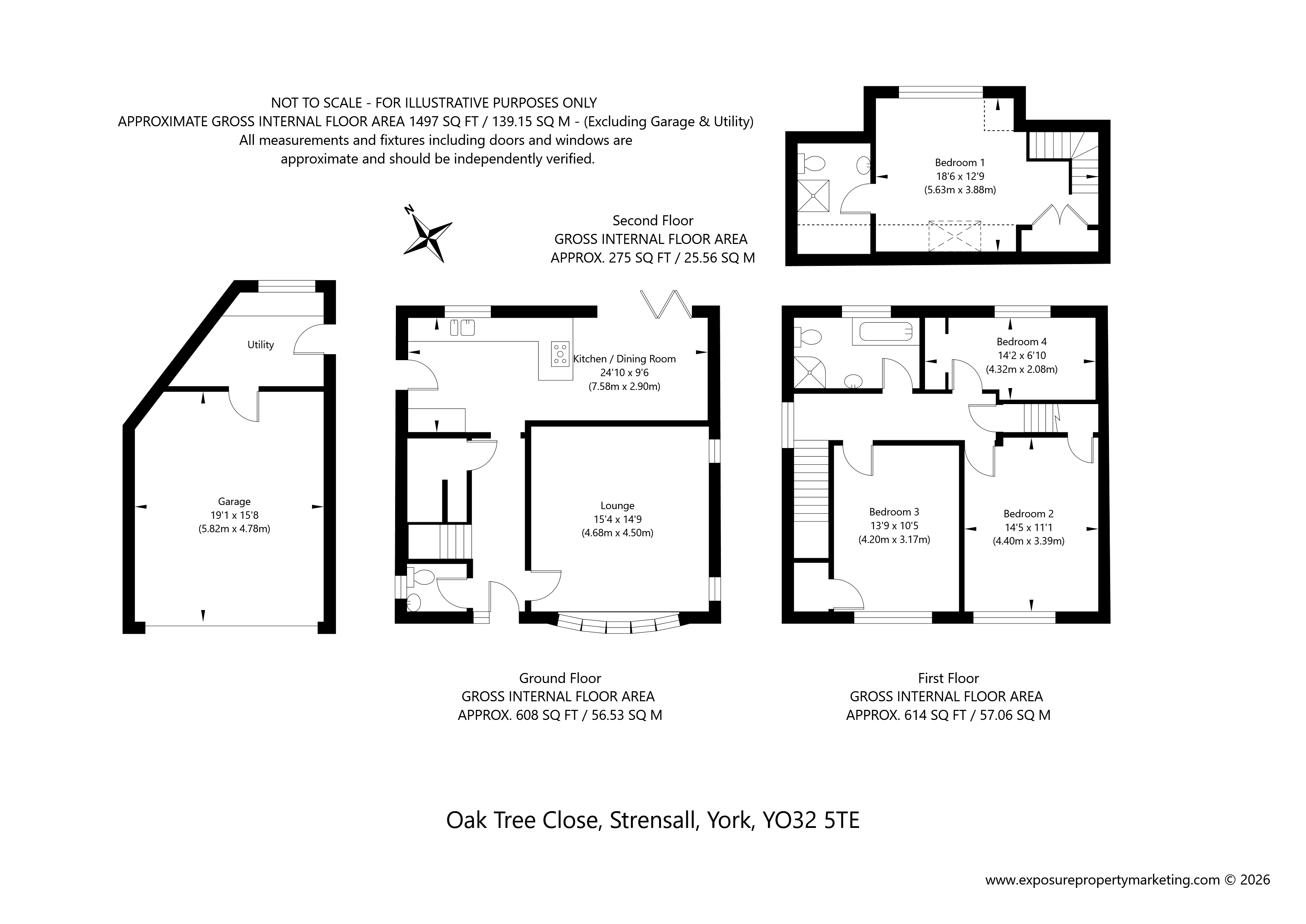 14, Oak Tree Close, York floorplan
