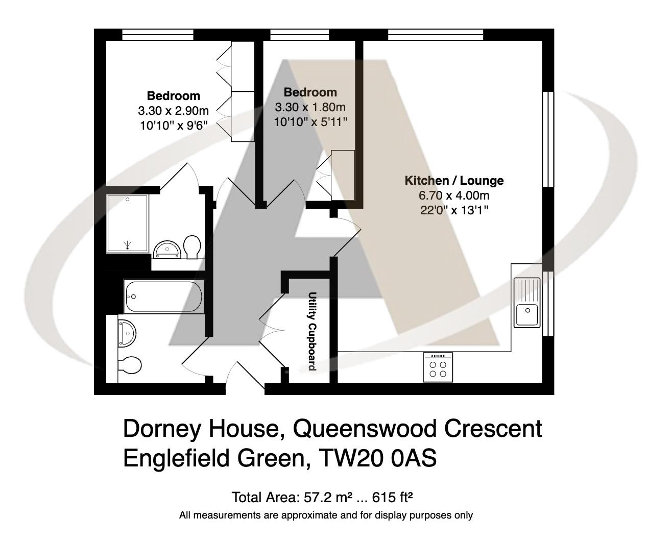 Flat 6, Dorney House, Queenswood Crescent, Egham floorplan