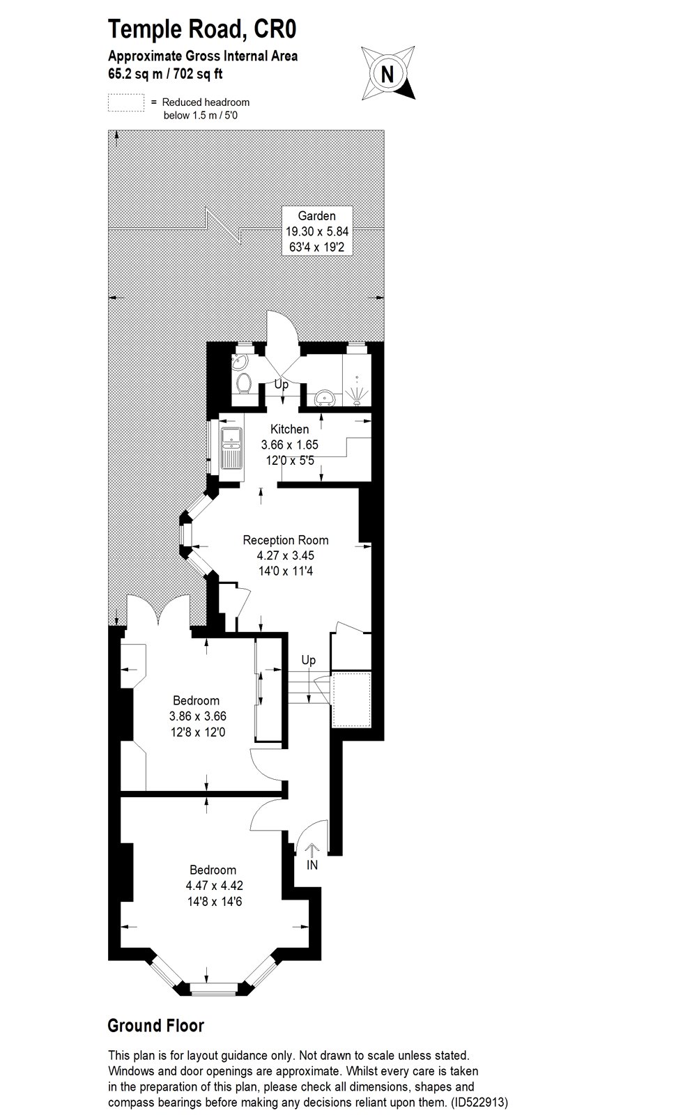 2 Bedrooms Flat for sale in Temple Road, Croydon CR0