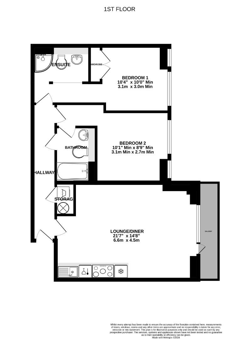 304, Whitehall Quarter, Leeds floorplan