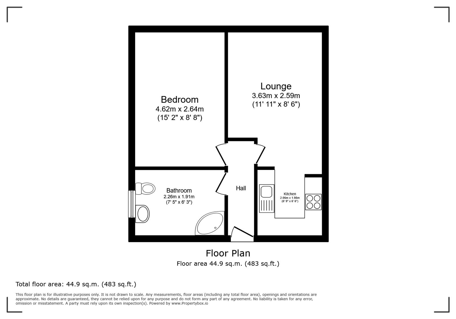 Flat 5, Buckland Court, 3, Castle Street, Isle of Wight floorplan