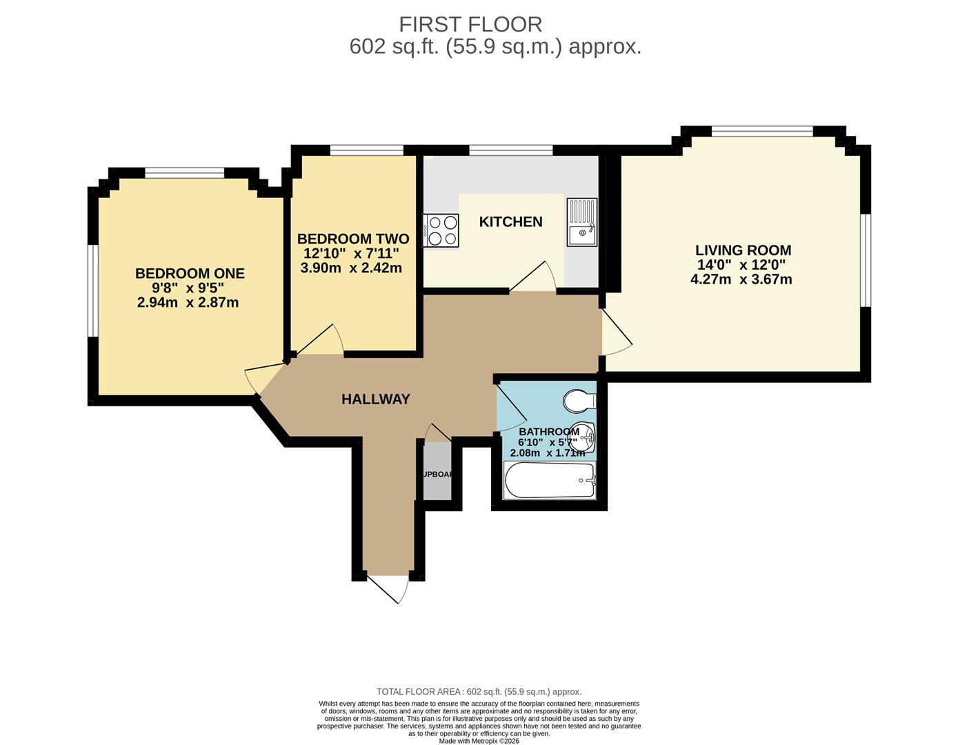 Flat 3 Lexden Lodge, Crowborough Hill, Crowborough floorplan