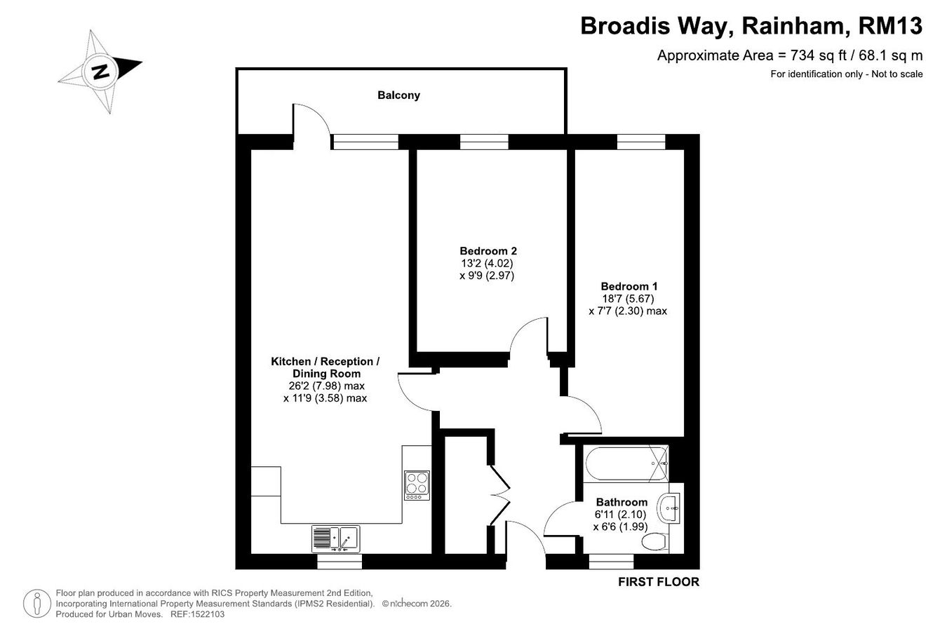 64, Blueberry Court, Rainham floorplan