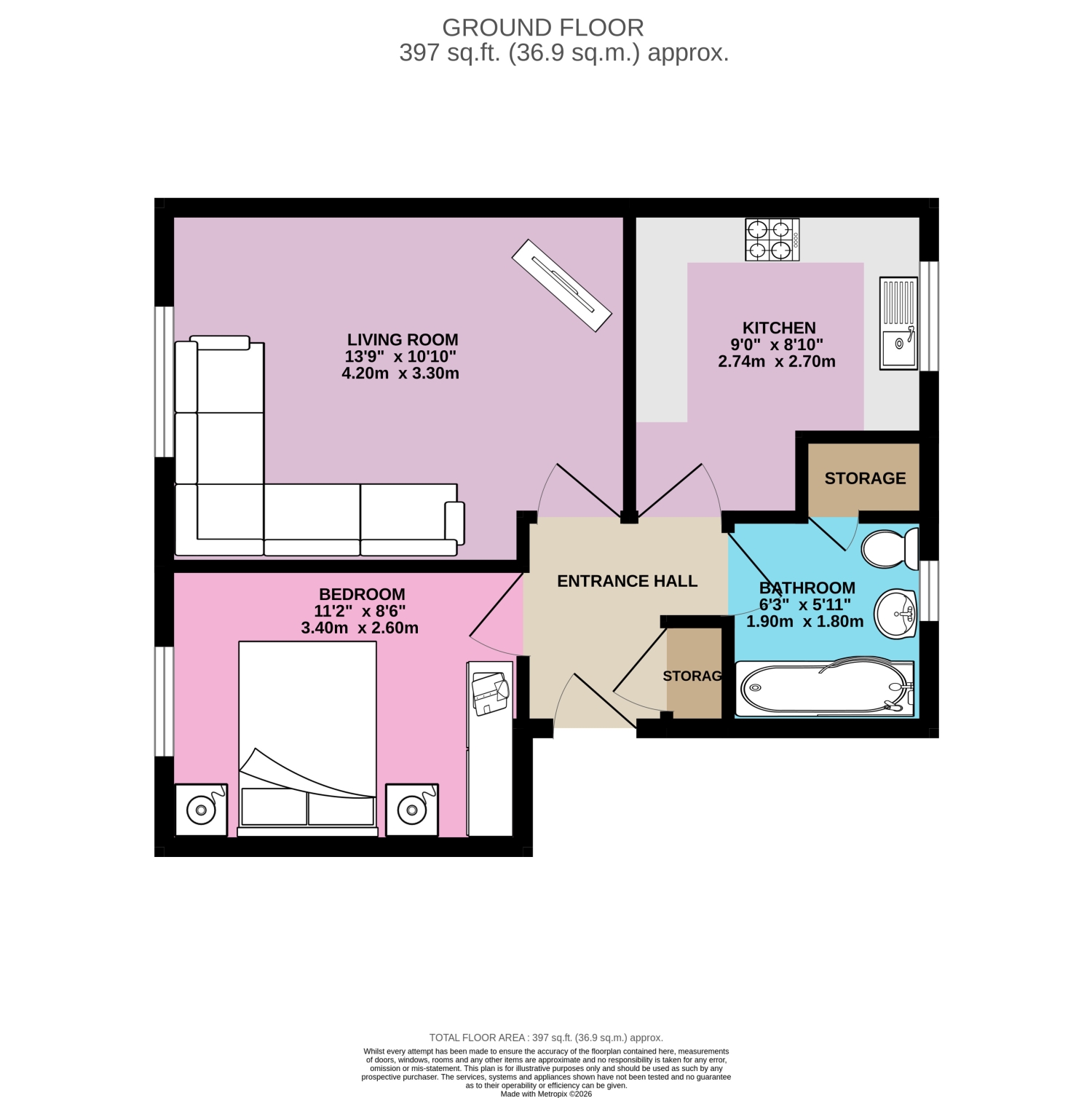 8, Trent House Eskrett Street, Hednesford, Cannock floorplan