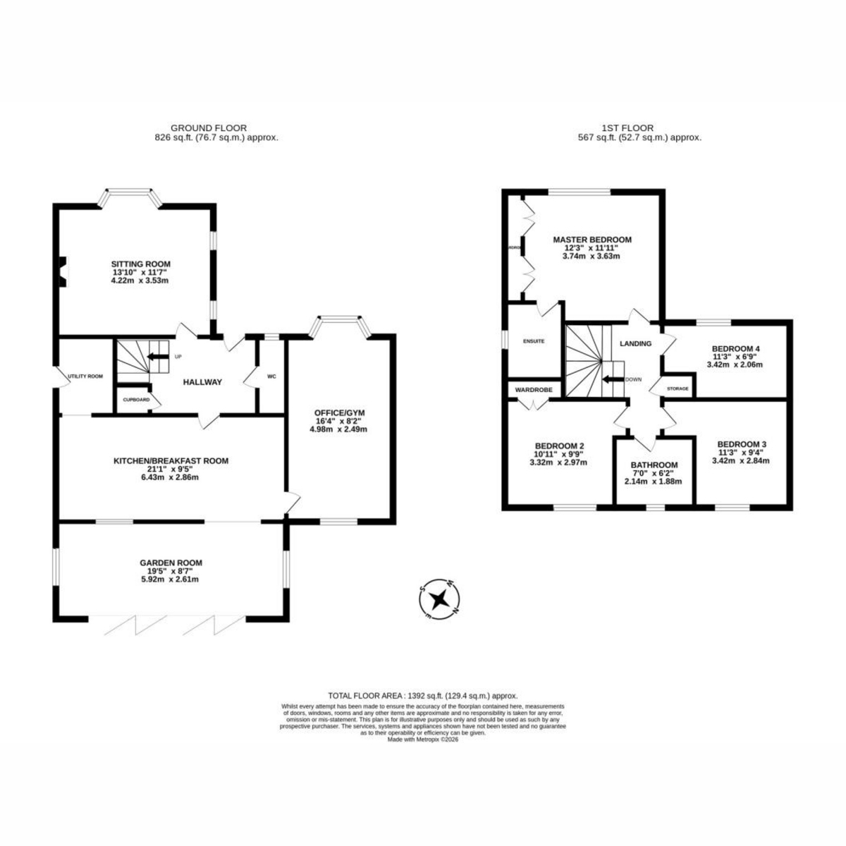 9, Roman Way, Southam floorplan