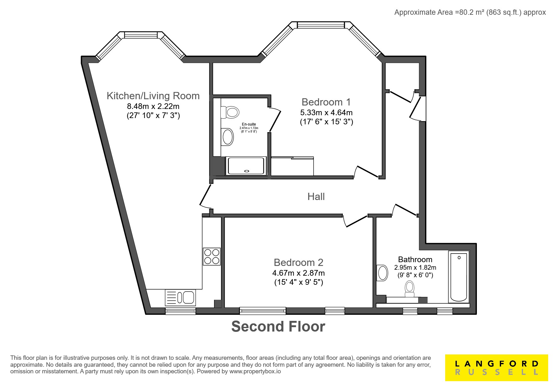 Apartment 6, Cardinal House, 27, Station Square, Orpington floorplan
