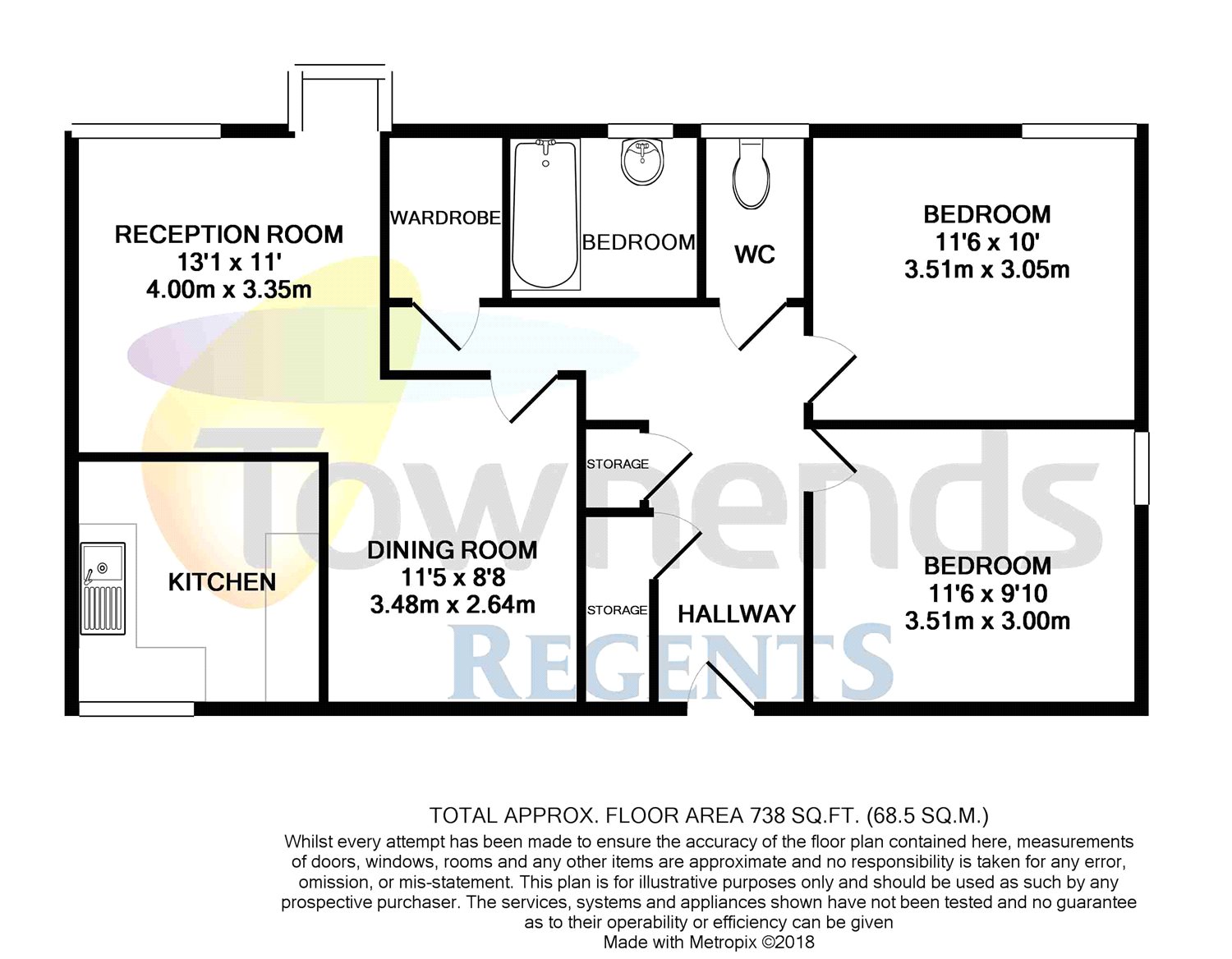 2 Bedrooms Flat for sale in Causeway Court, Woking, Surrey GU21