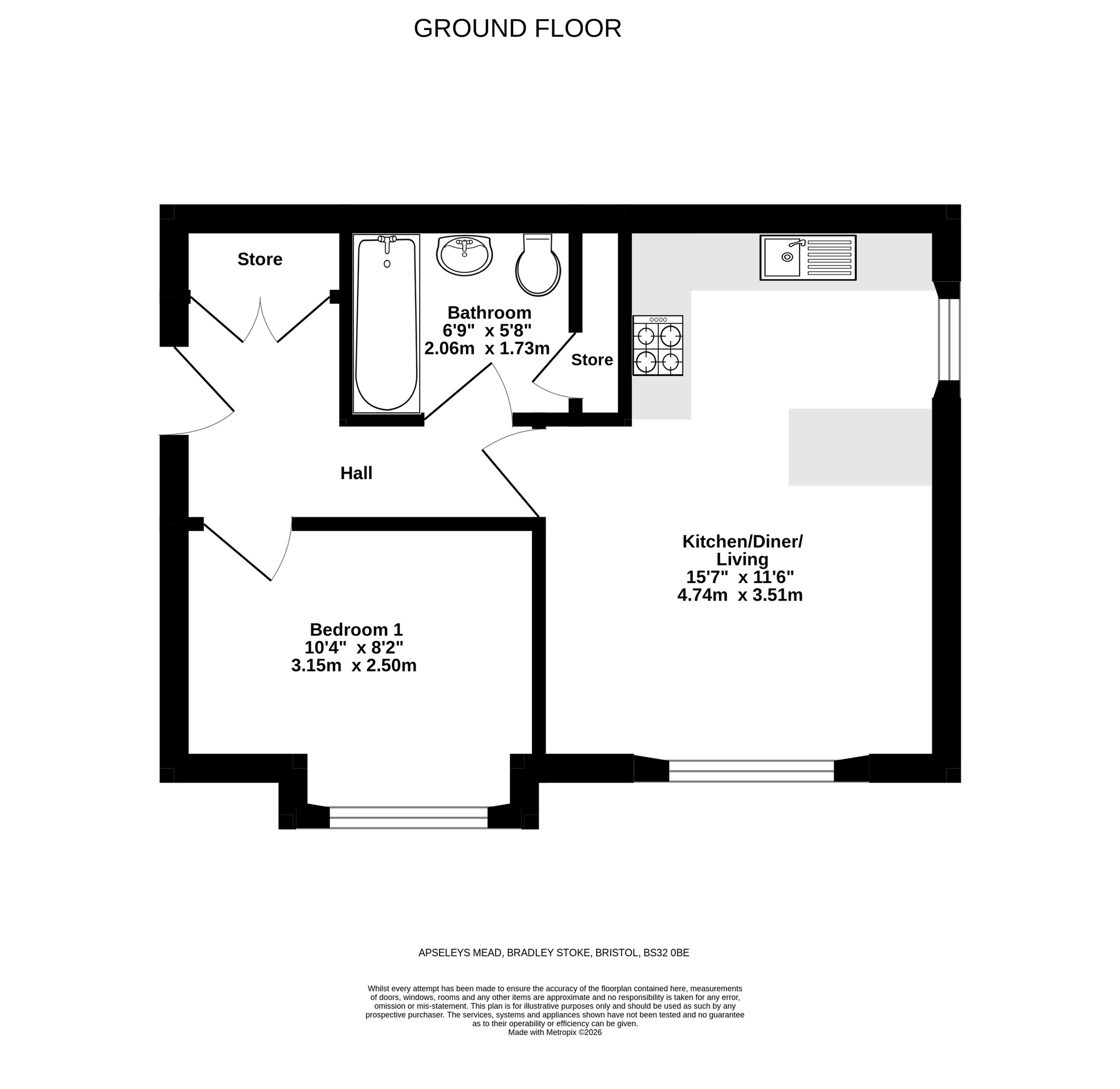 65 Apseleys Mead, Bristol floorplan