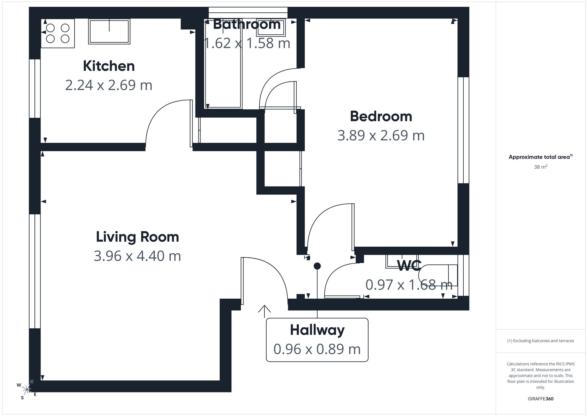 6 Millfields Court Windsor Way, Polegate floorplan