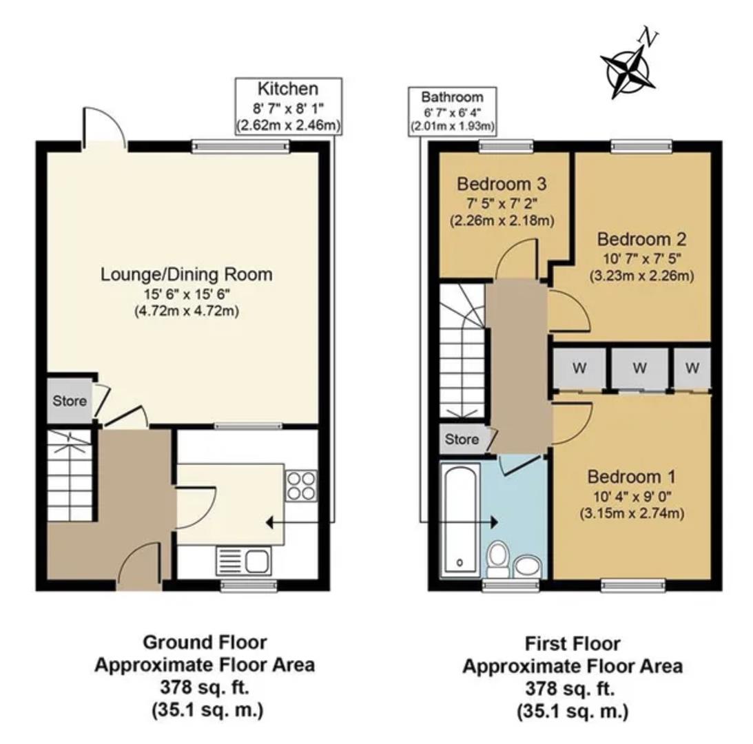2, Rickwood, Horley floorplan