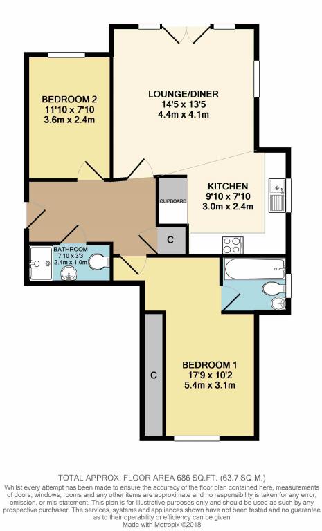 2 Bedrooms Flat to rent in Chandos Road, Waglands Gardens, Buckingham MK18