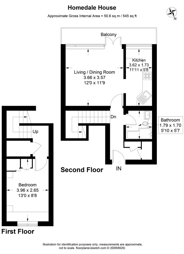 Flat 38 Homedale House, 3, Brunswick Road, Sutton floorplan
