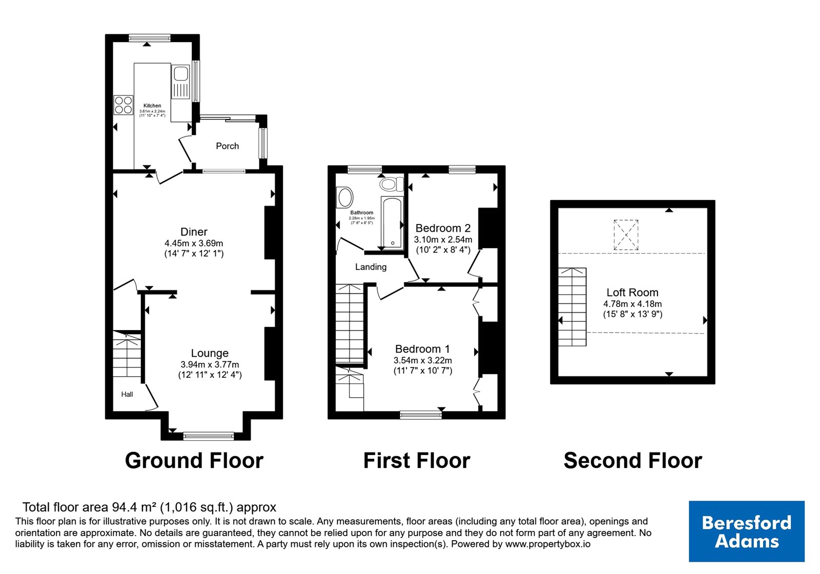 2, St. Margarets Road, Conwy floorplan