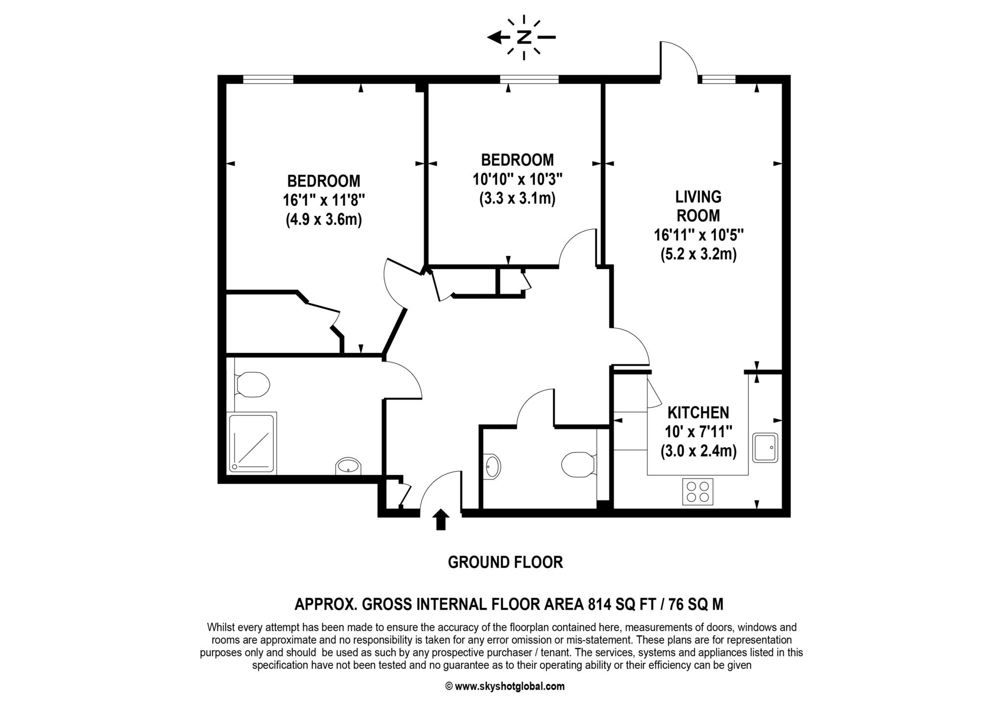 Flat 9, Augustus House, Station Parade, Virginia Water floorplan