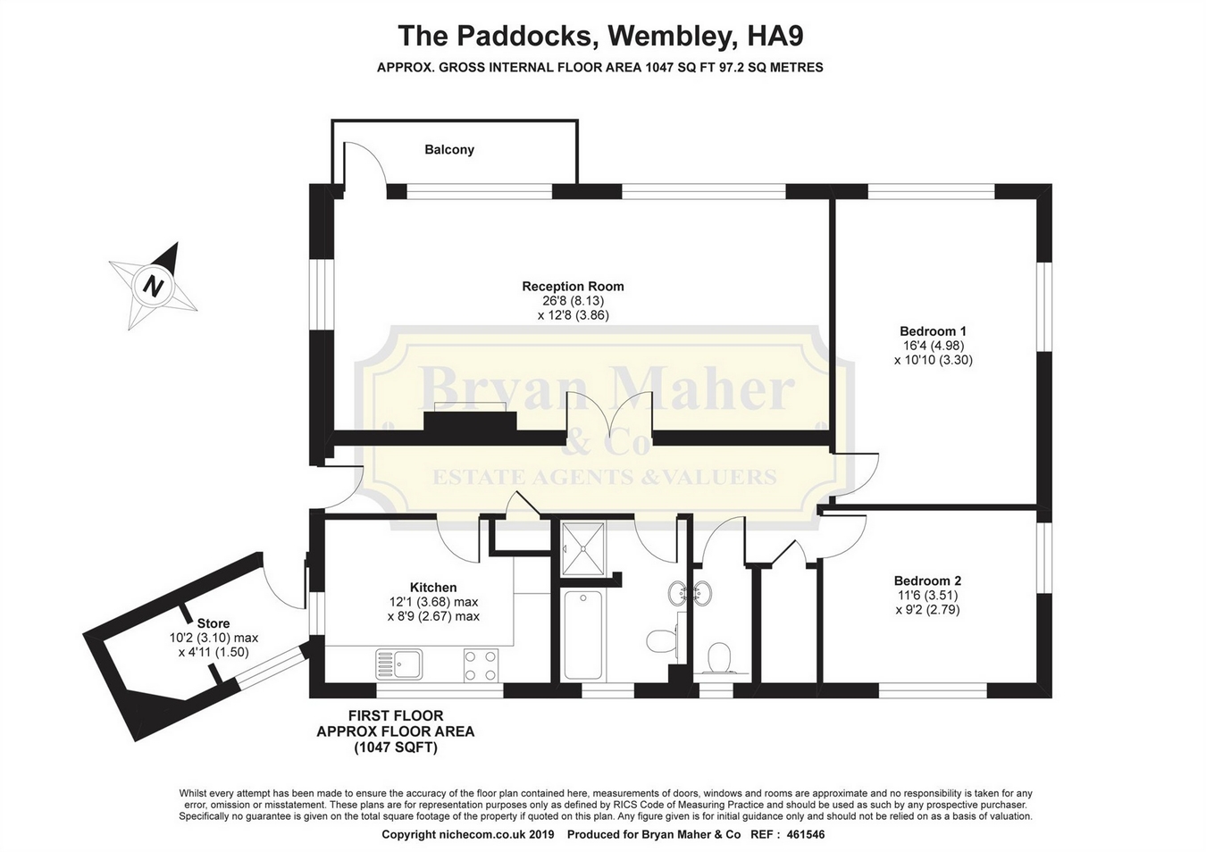 2 Bedrooms Flat for sale in The Paddocks, Wembley HA9