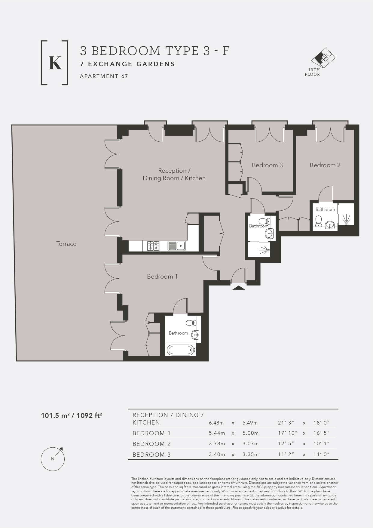 Apartment 10, Keybridge, Exchange Gardens, London floorplan