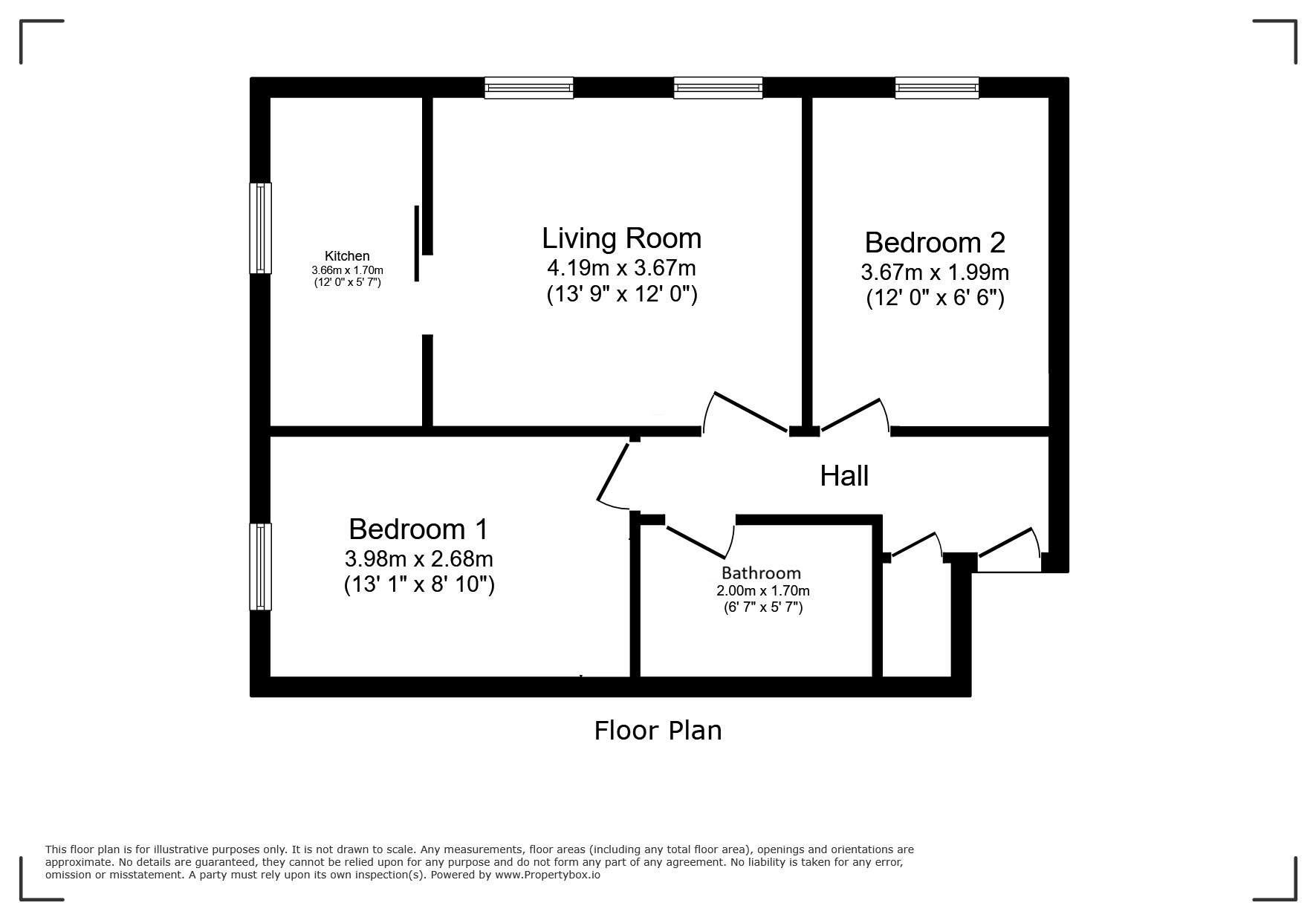 Flat 12, Grosvenor Court,, Montfort Close, Hampshire floorplan