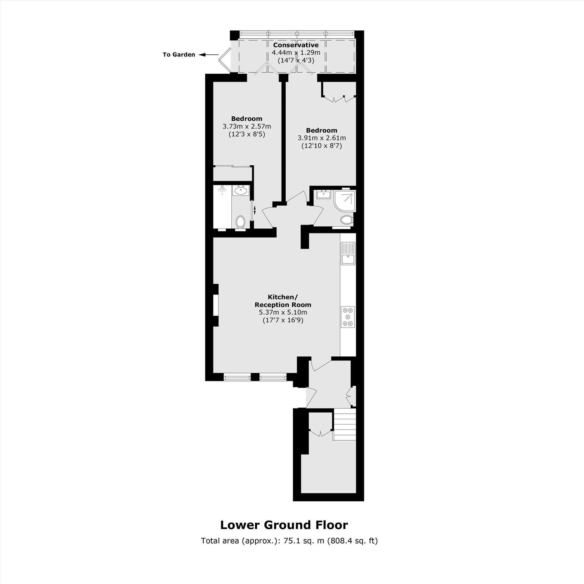 8B, Crookham Road, London floorplan