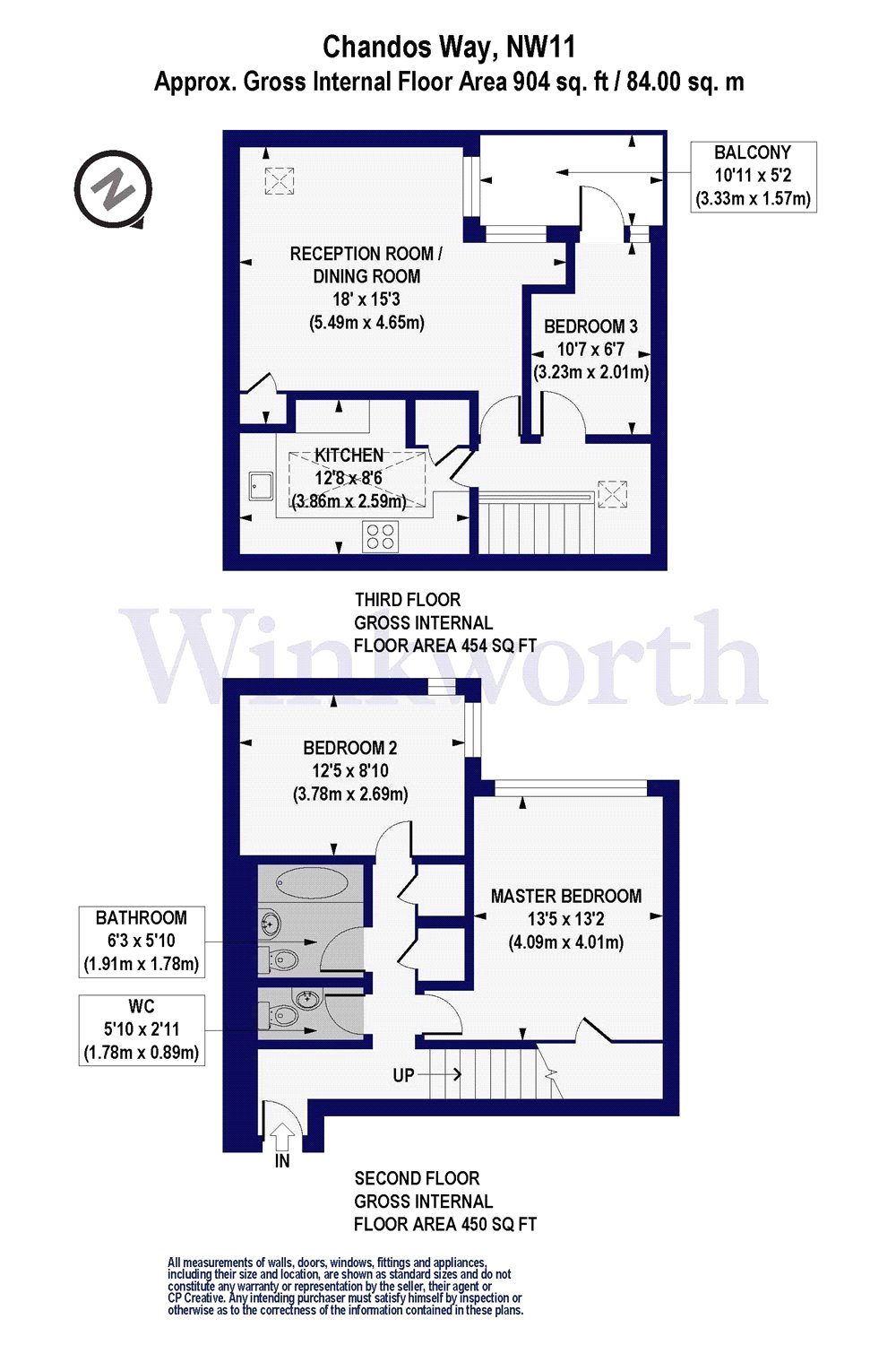3 Bedrooms Flat to rent in Chandos Way, London NW11