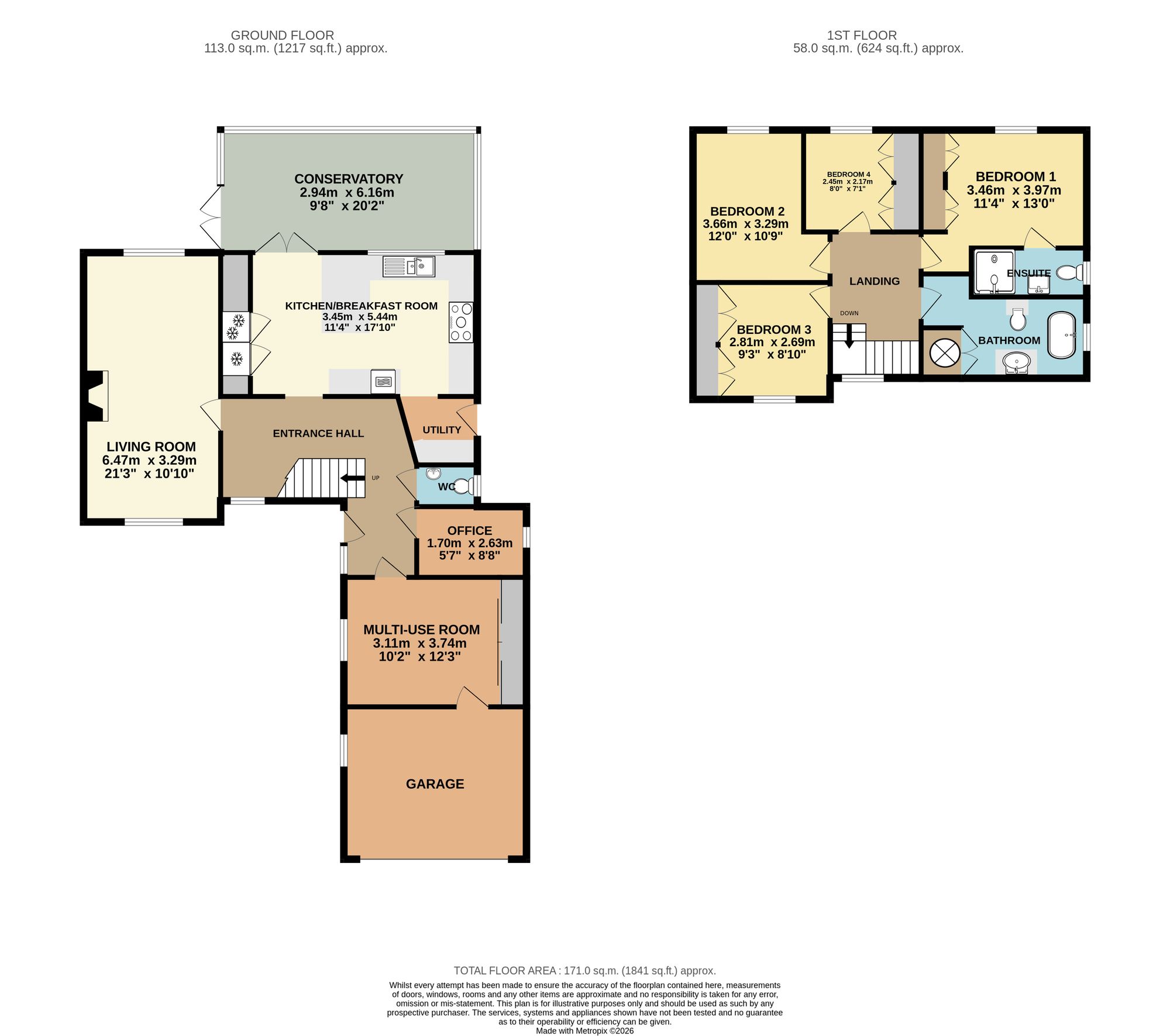 1 Woodland Walk, Derbyshire floorplan