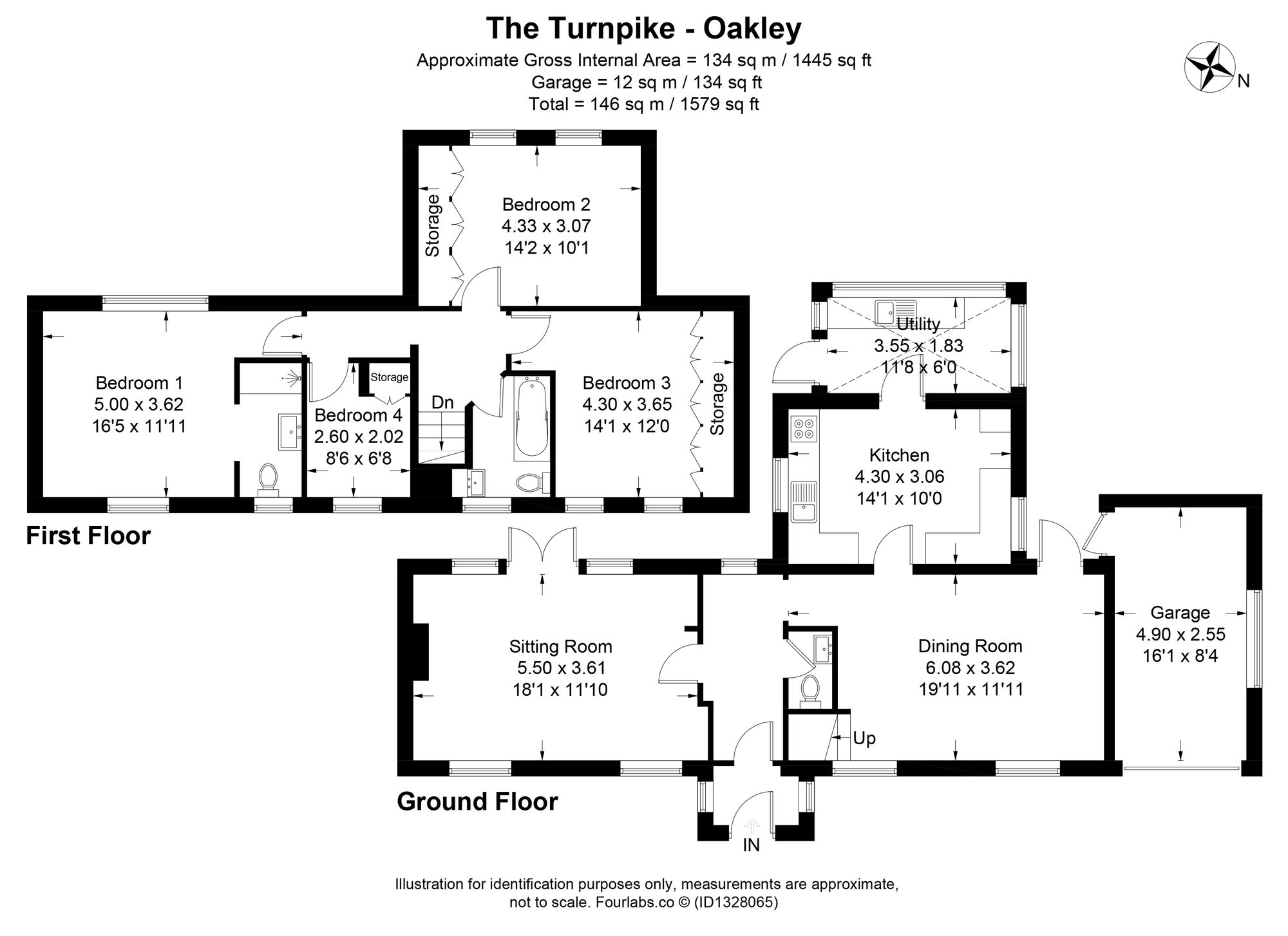 Plum Tree Cottage, 6 The Turnpike, Oakley floorplan