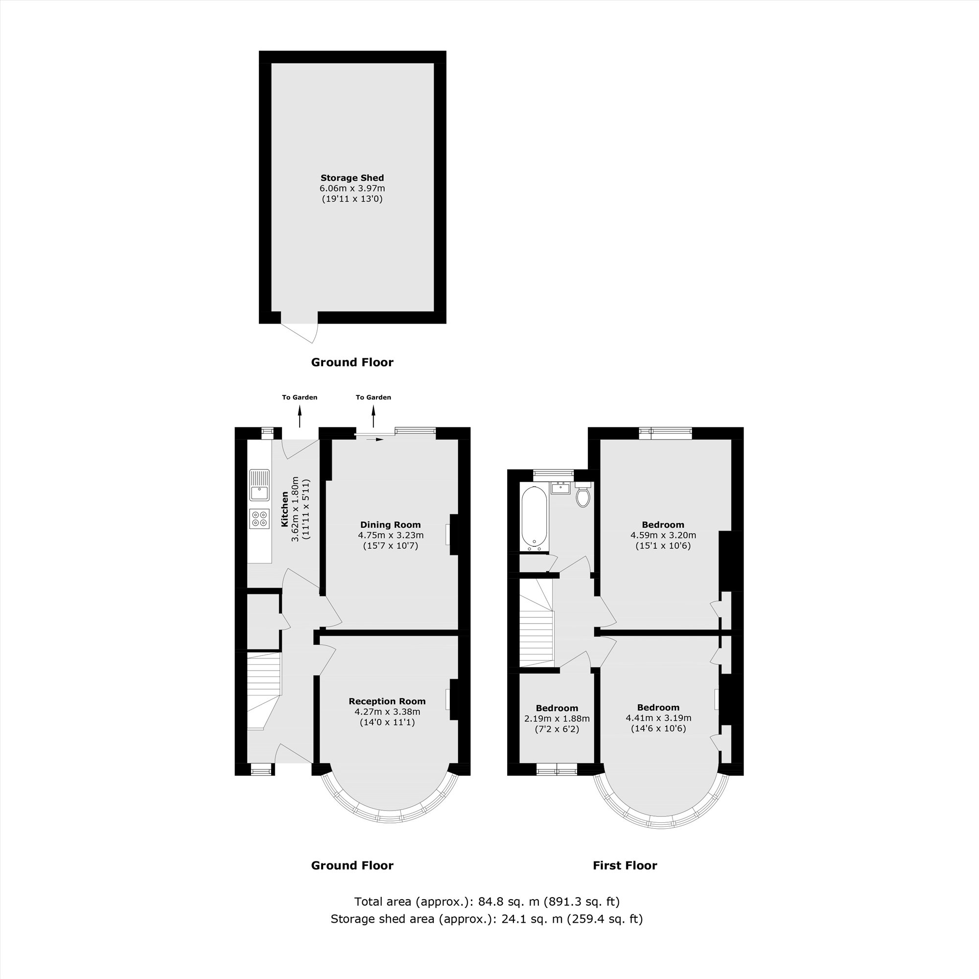 56, Malvern Avenue, Harrow floorplan