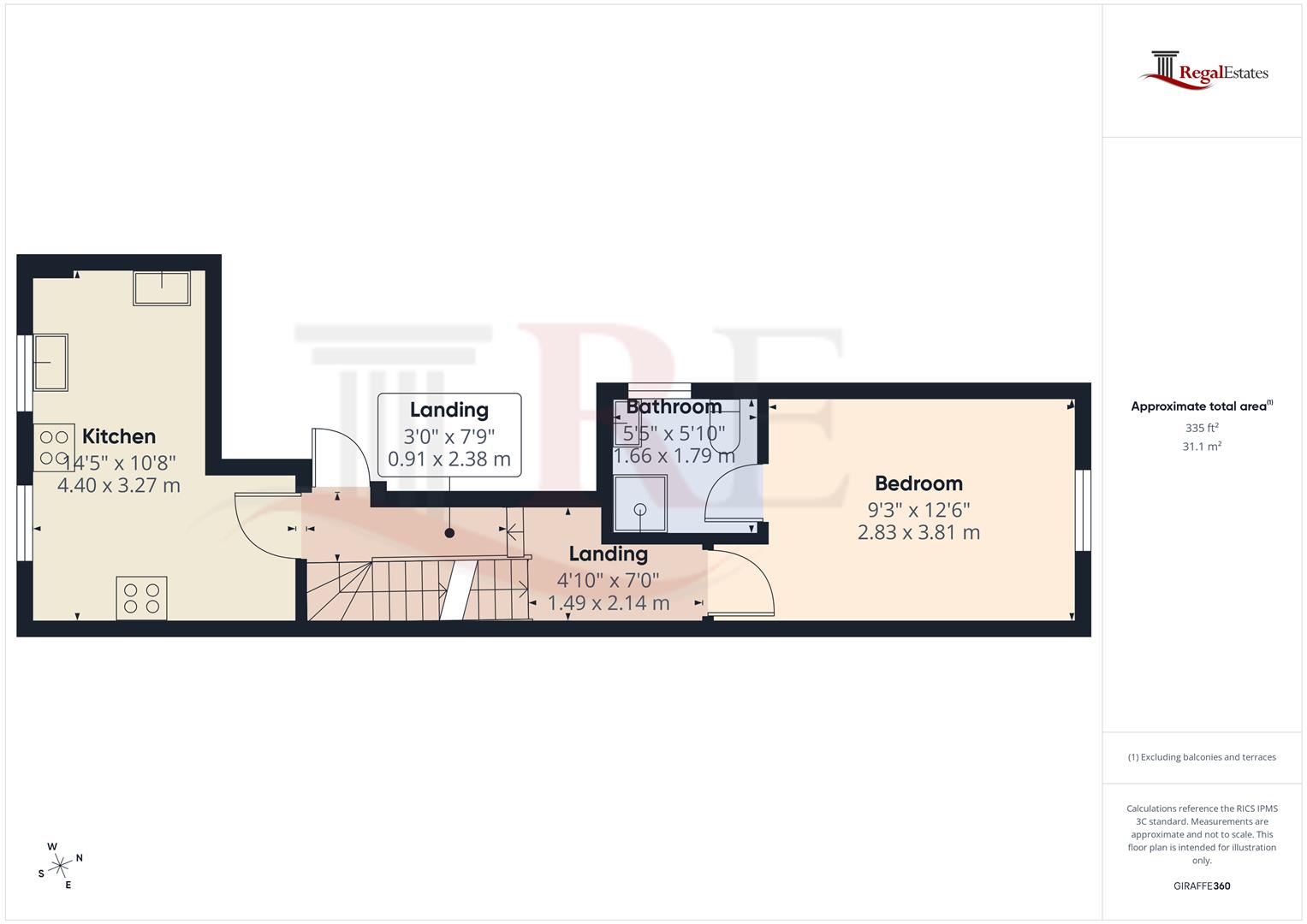 Room 4, 24, Denzil Road, London floorplan