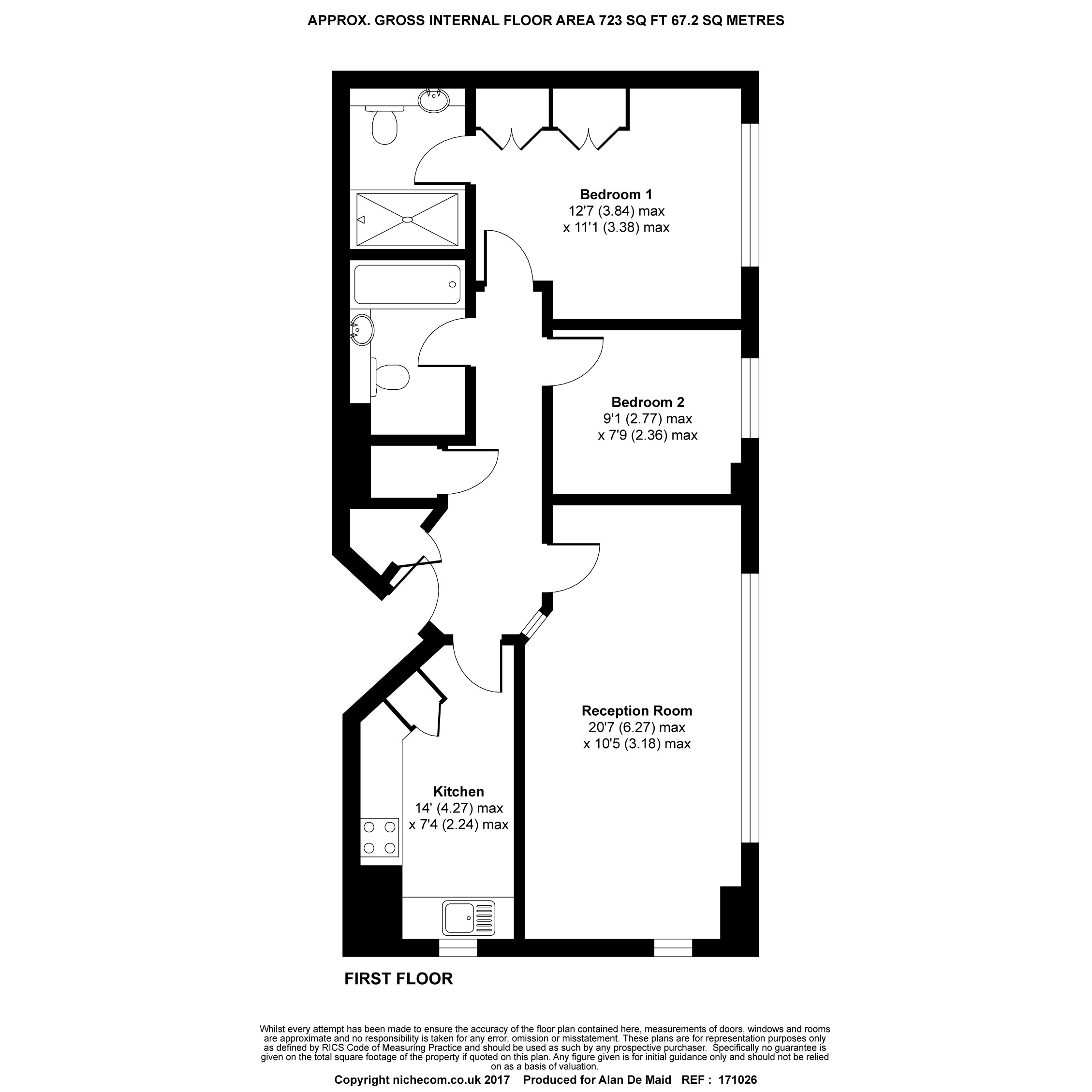 Flat 12, Bromley floorplan